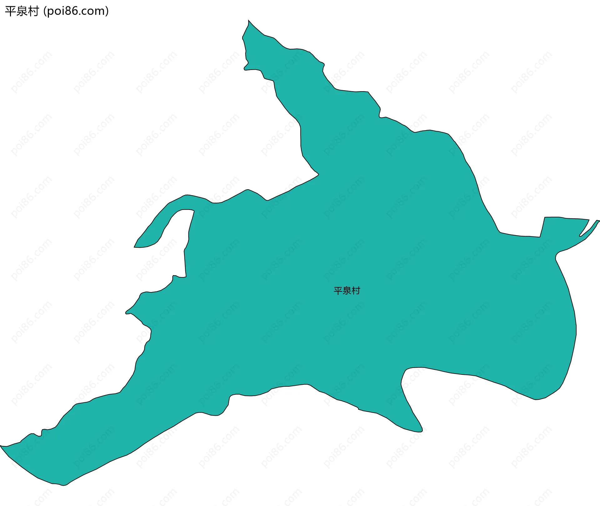 平泉村边界地图