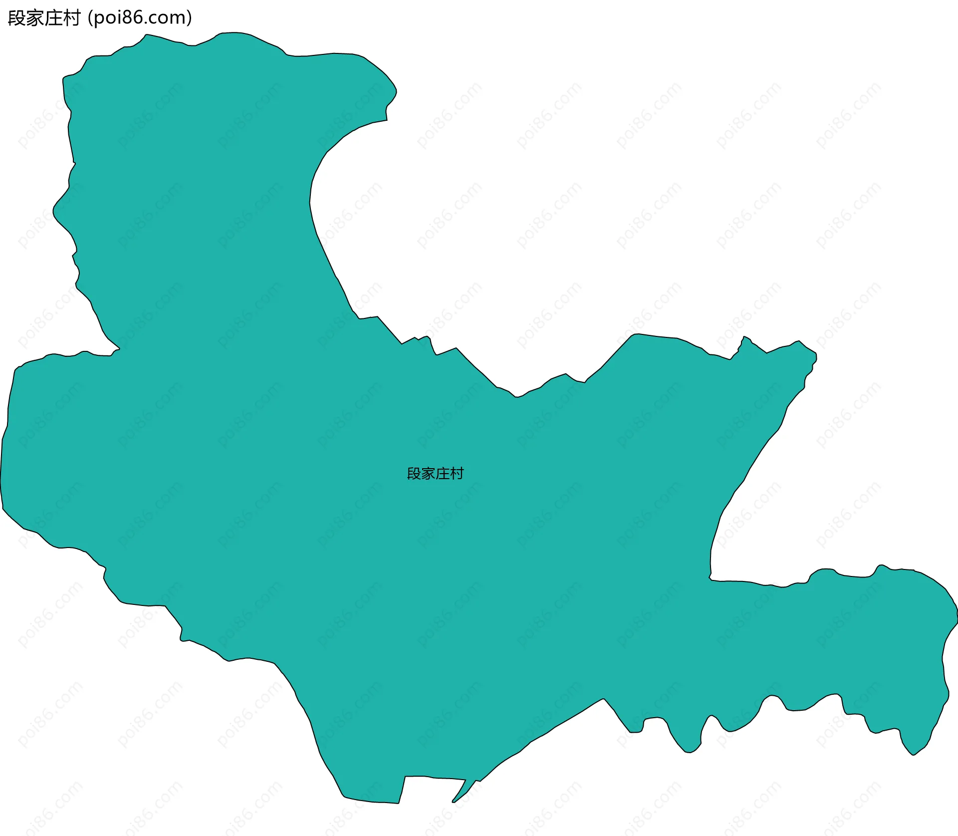段家庄村边界地图
