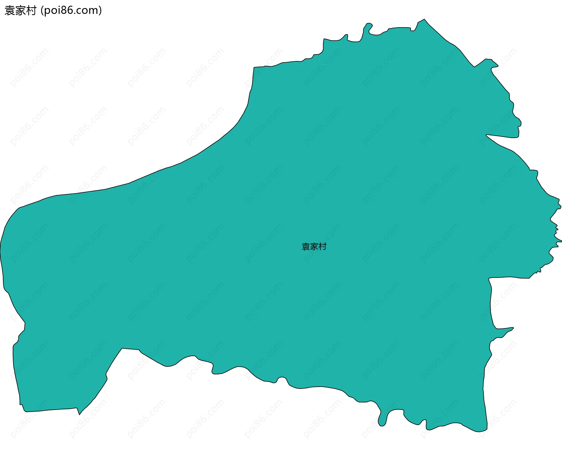 袁家村边界地图