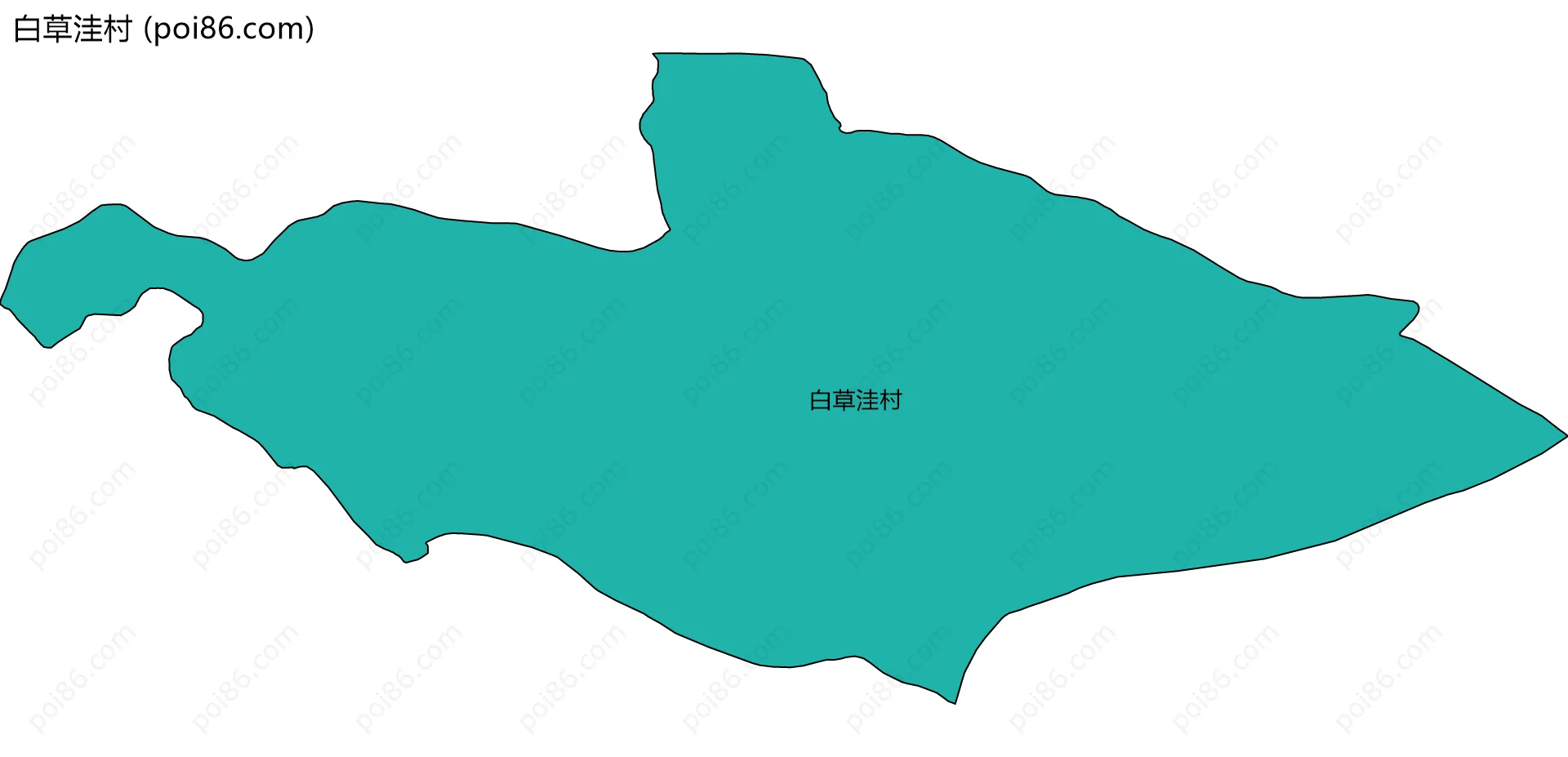 白草洼村边界地图