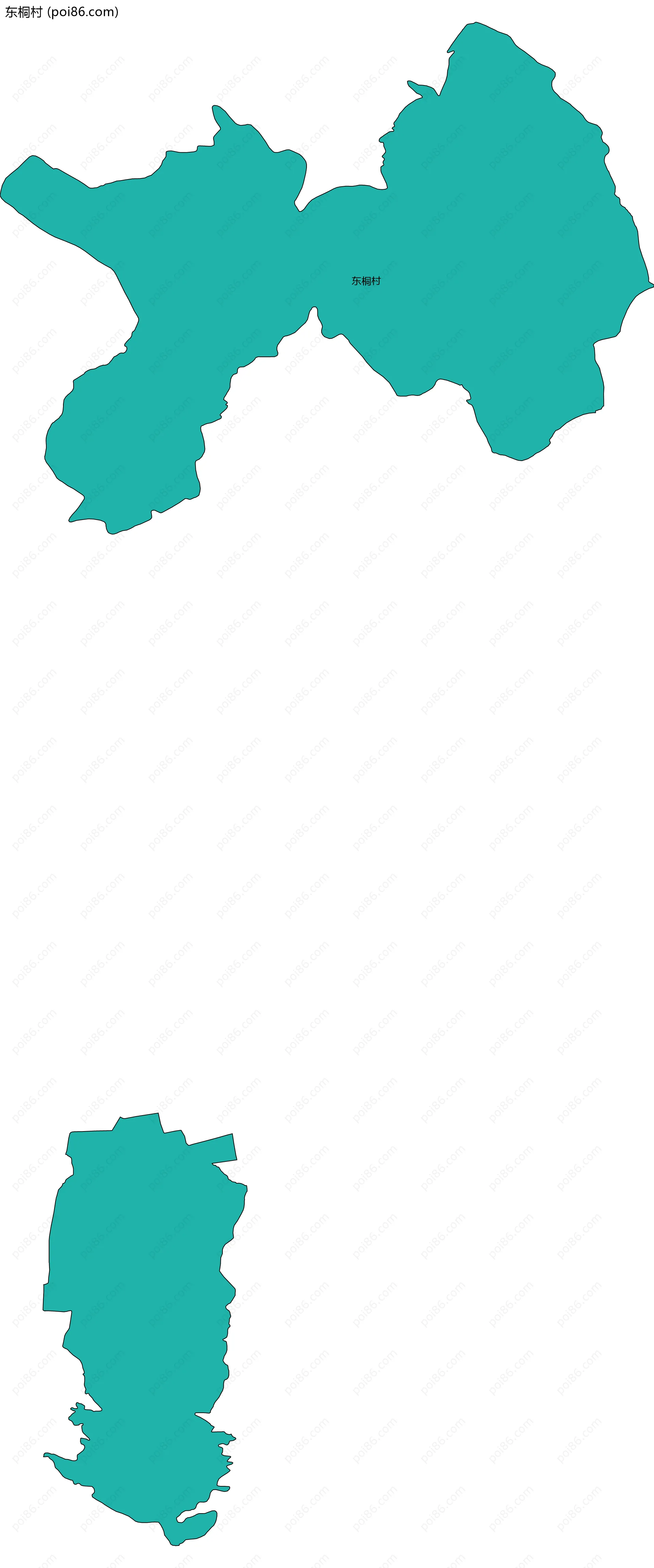 东桐村边界地图