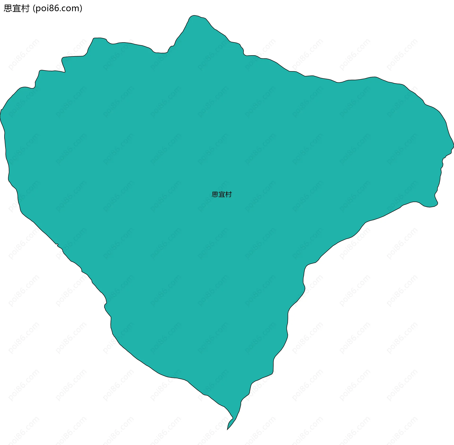 思宜村边界地图