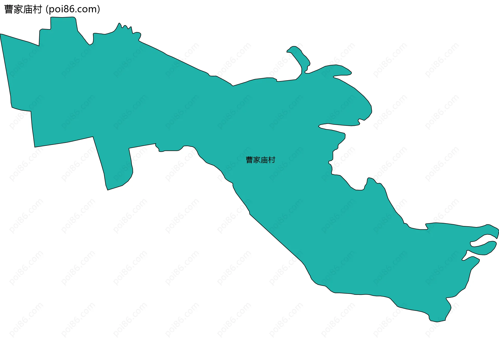 曹家庙村边界地图