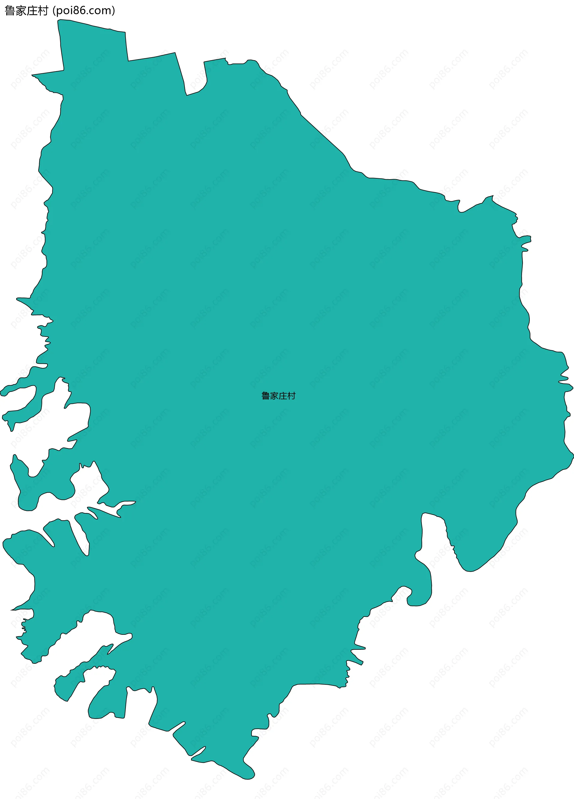 鲁家庄村边界地图