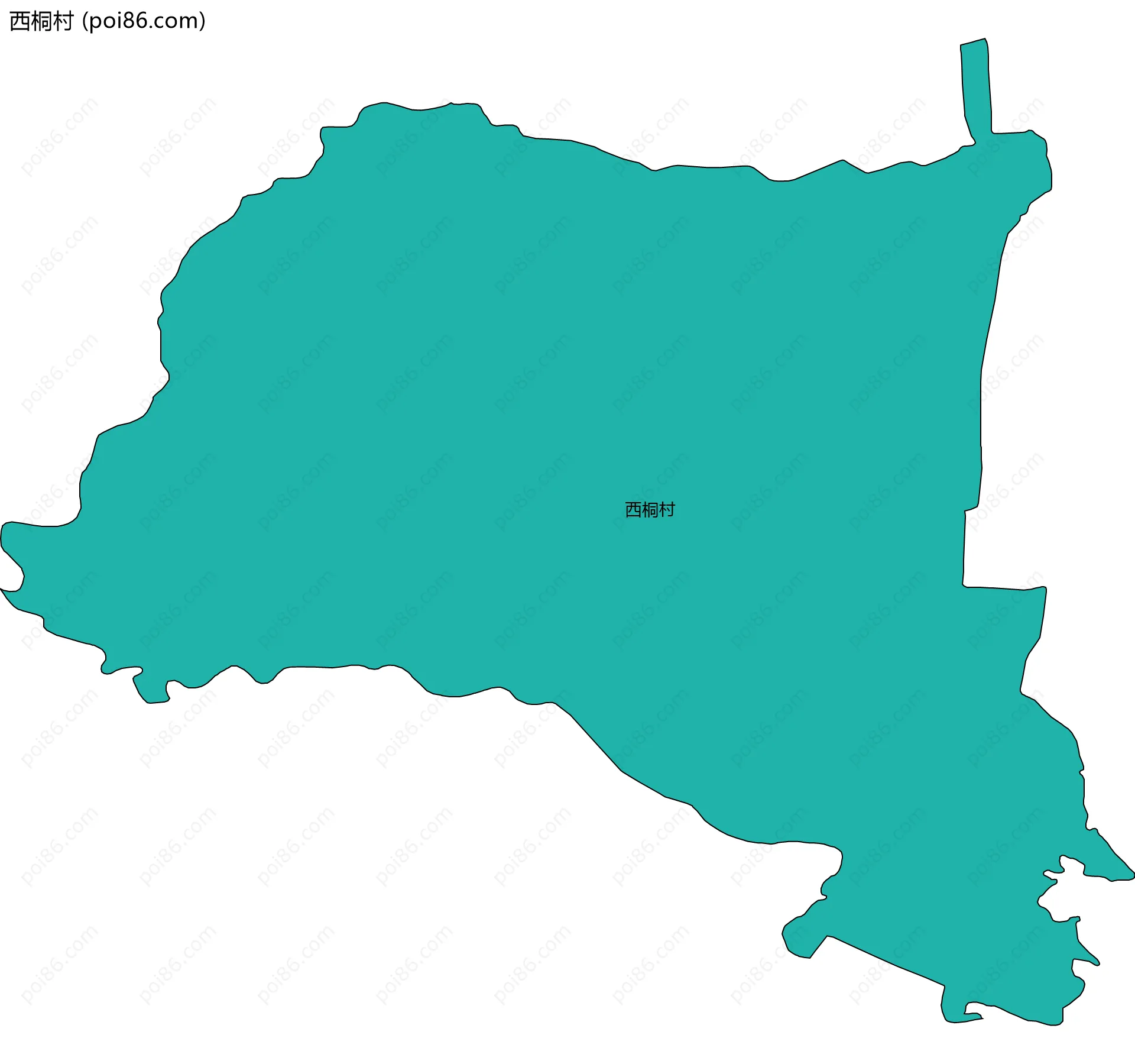 西桐村边界地图