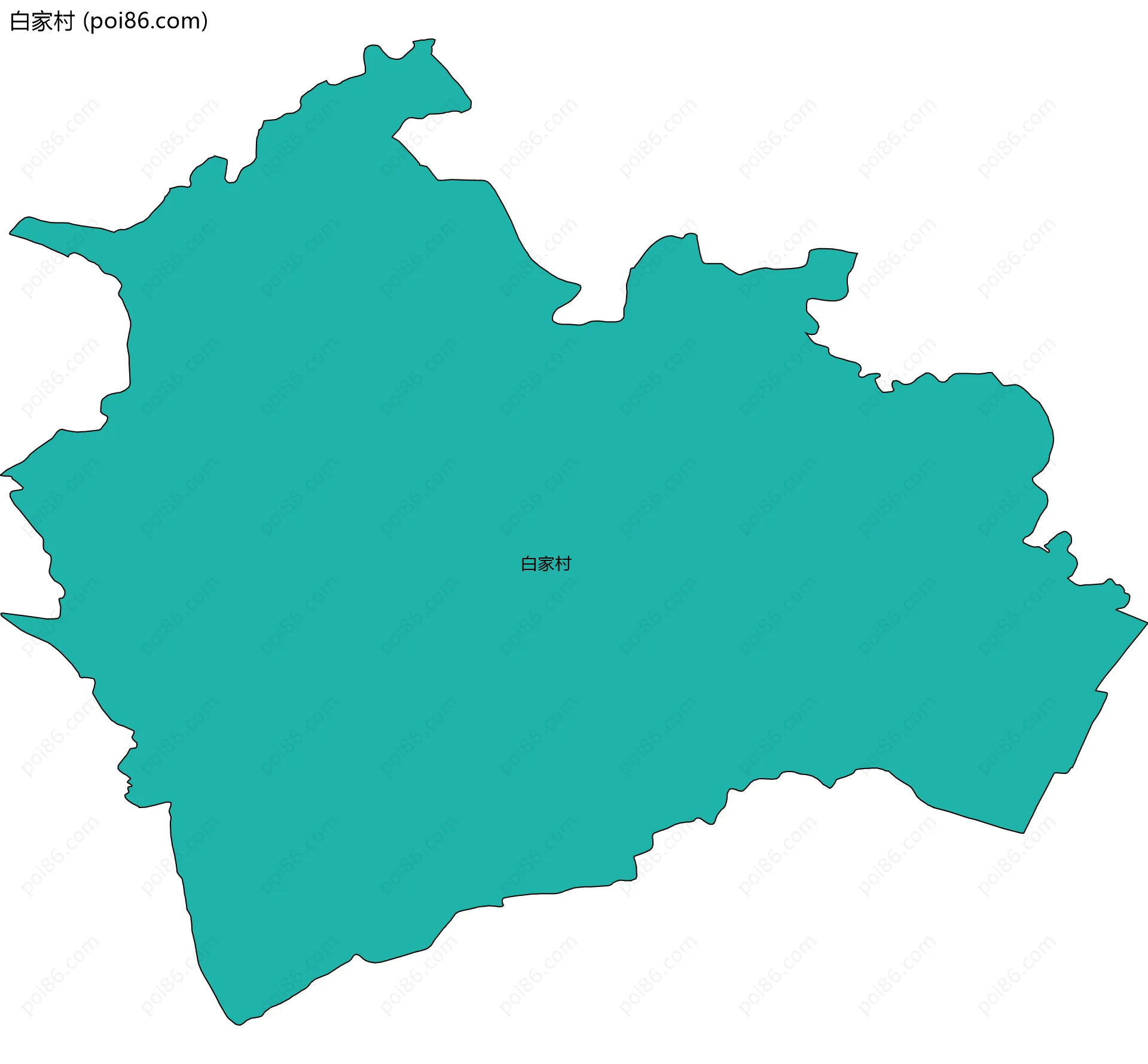 白家村边界地图