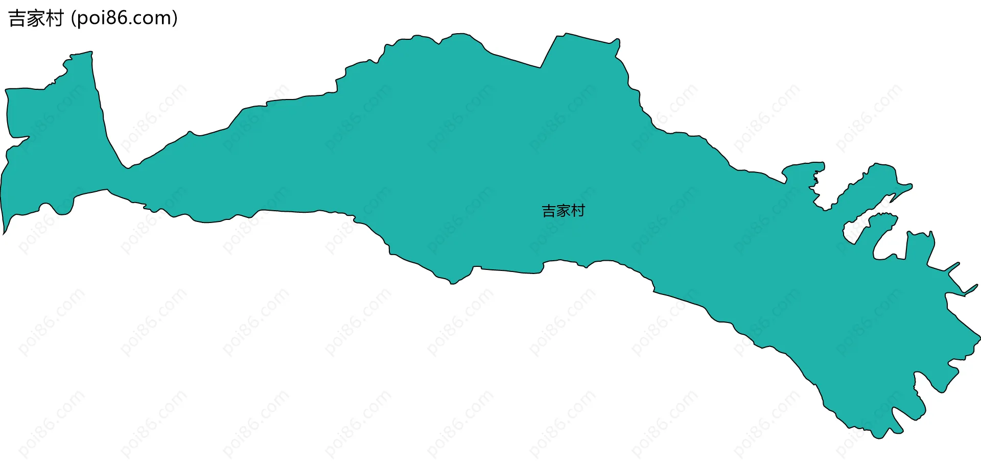 吉家村边界地图