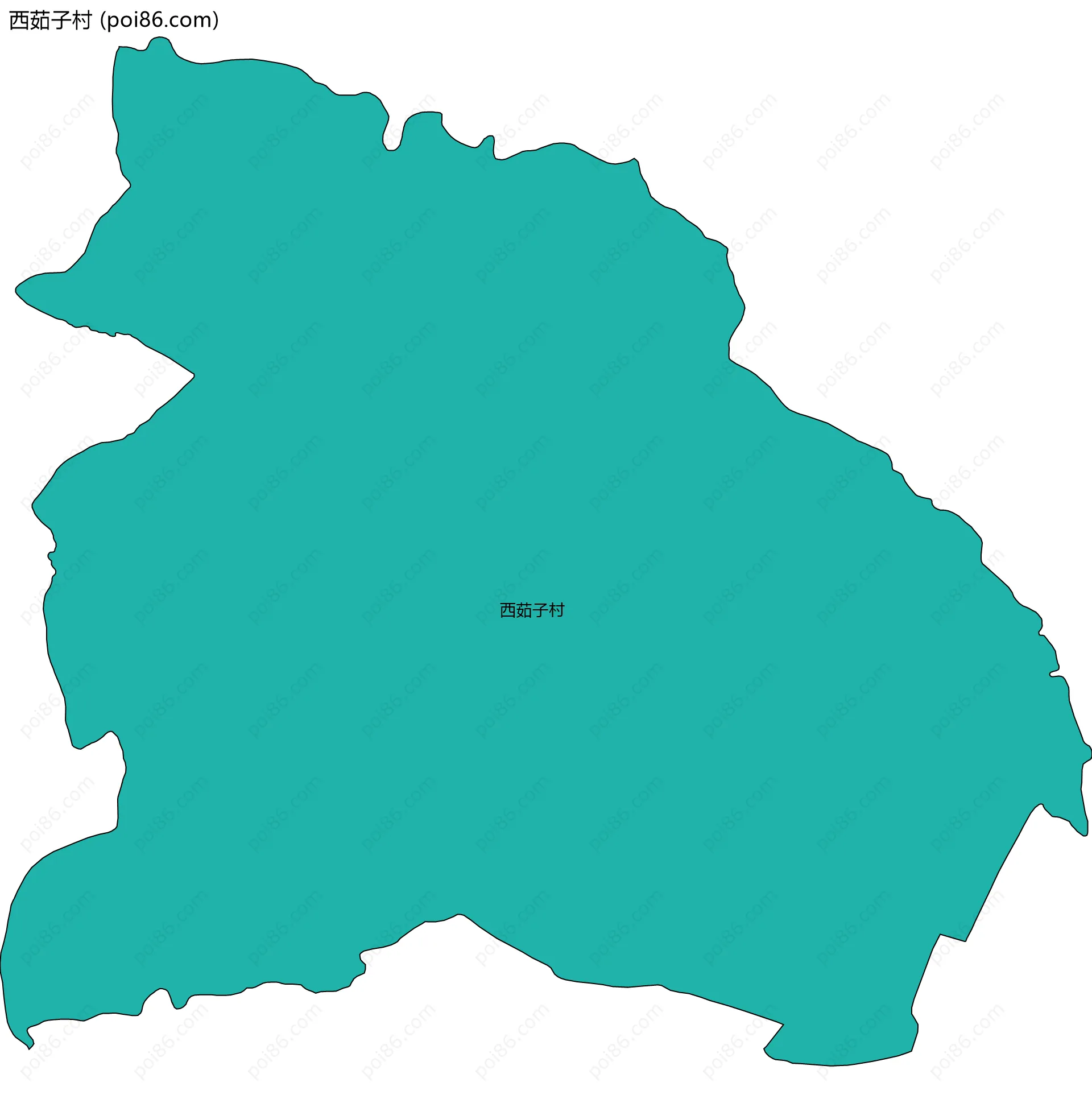 西茹子村边界地图