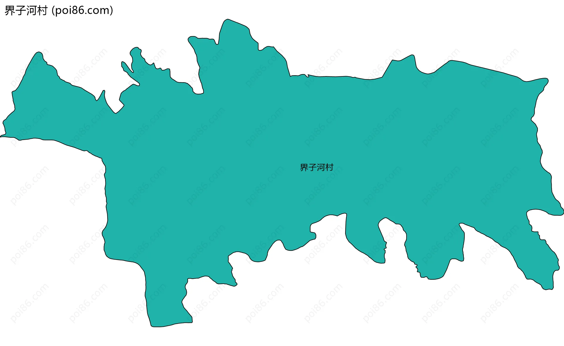 界子河村边界地图