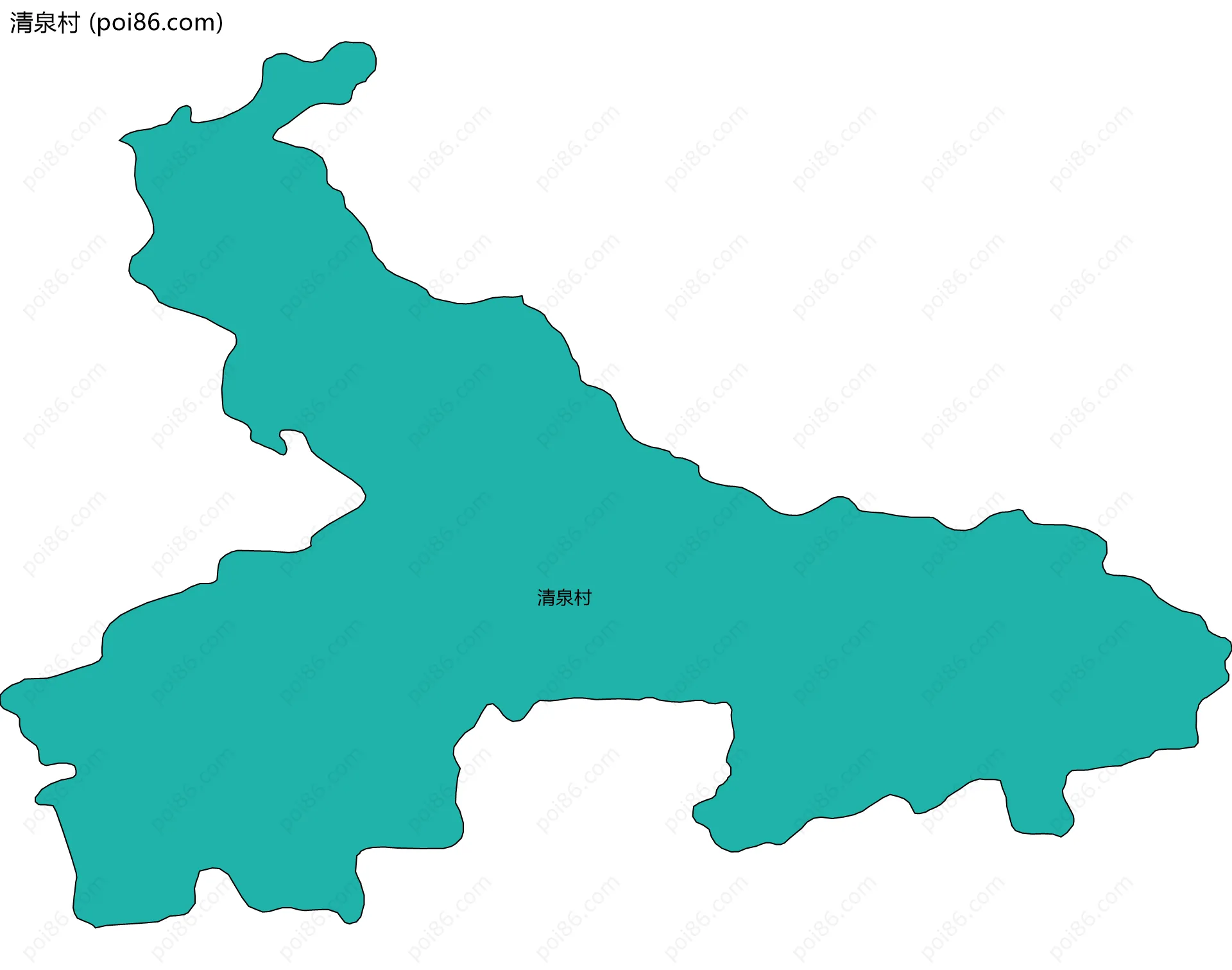 清泉村边界地图