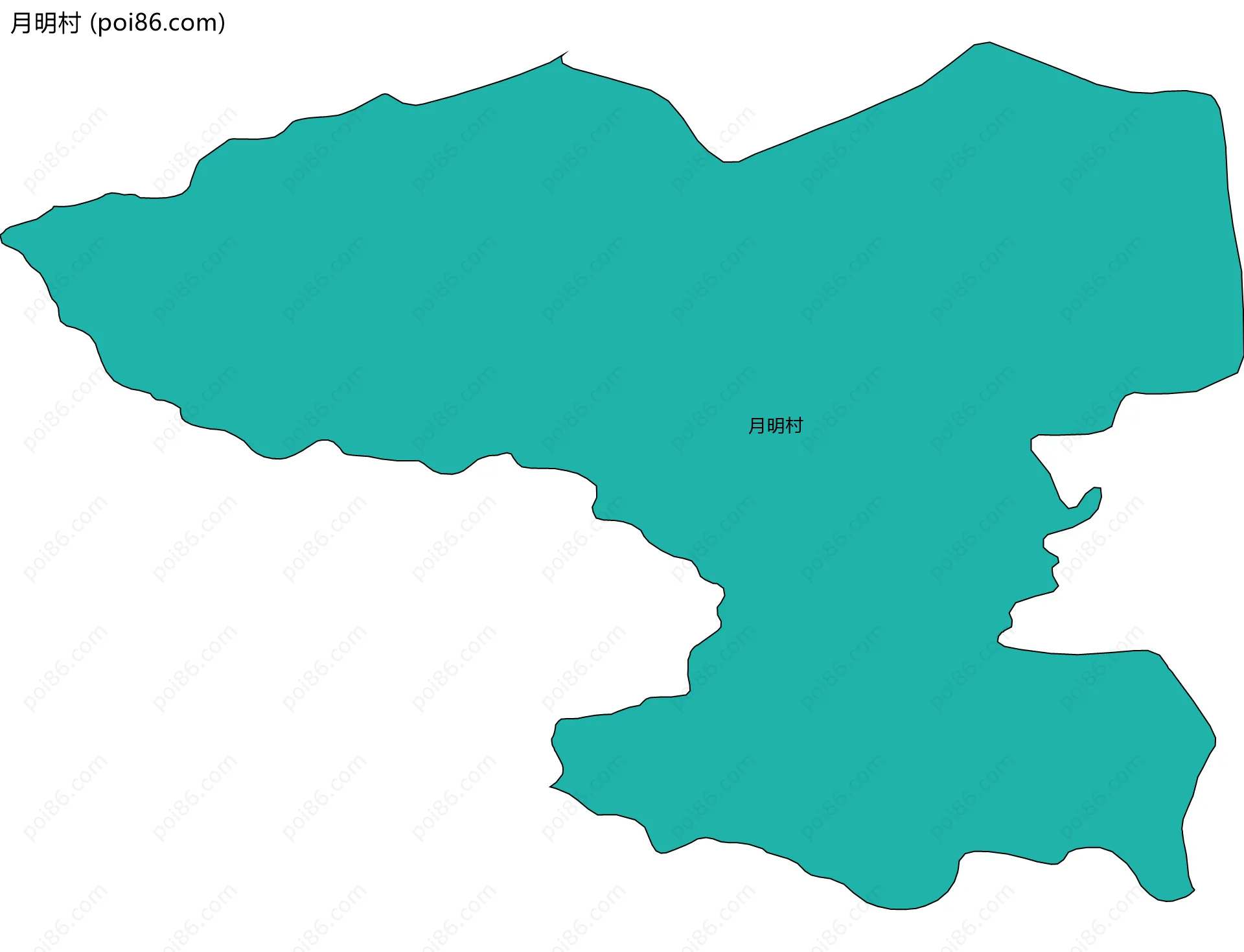 月明村边界地图