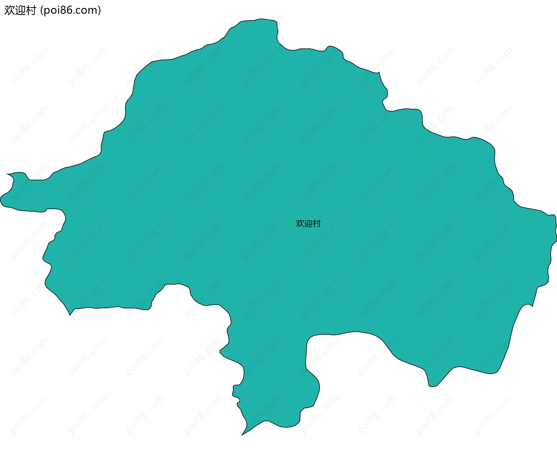 欢迎村边界地图