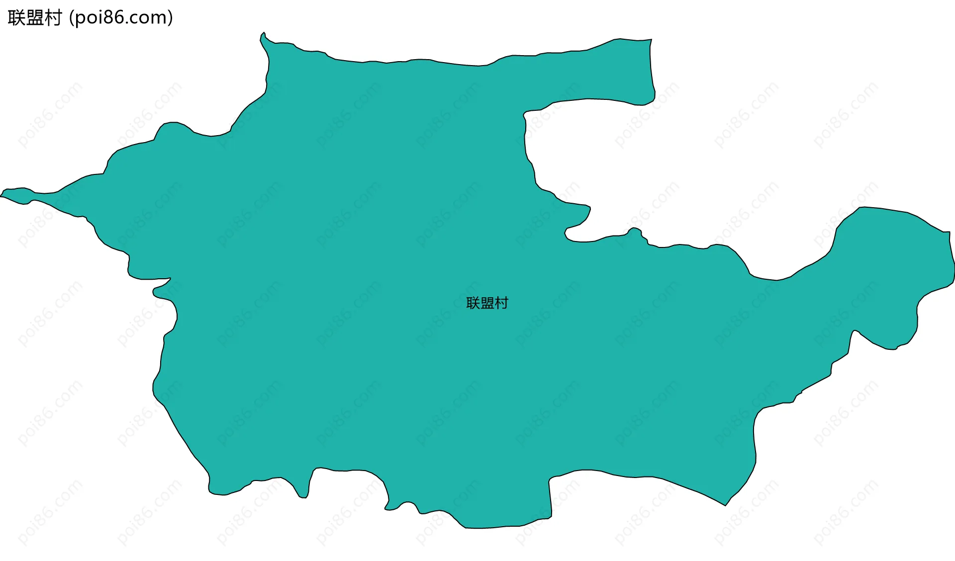 联盟村边界地图