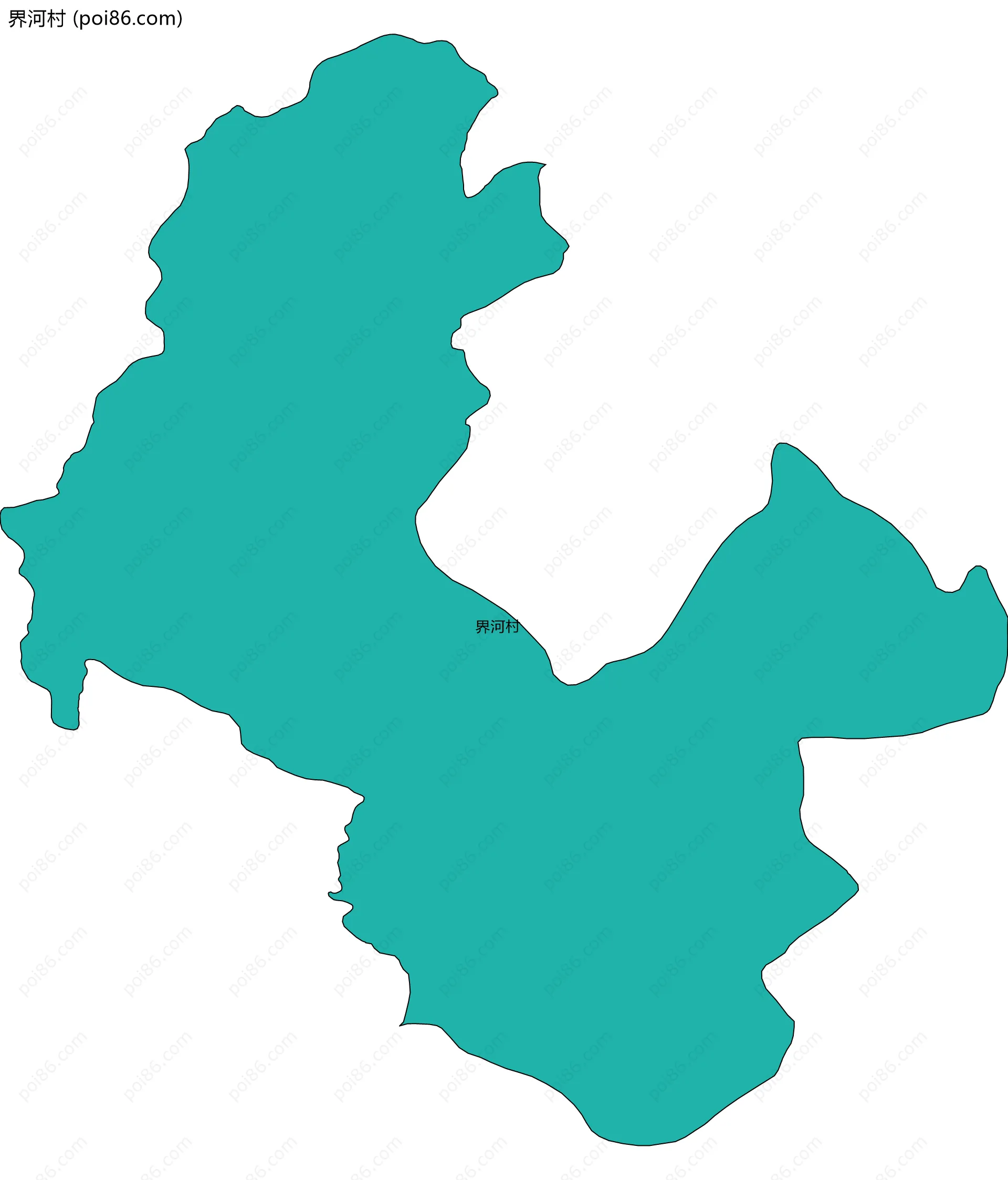 界河村边界地图