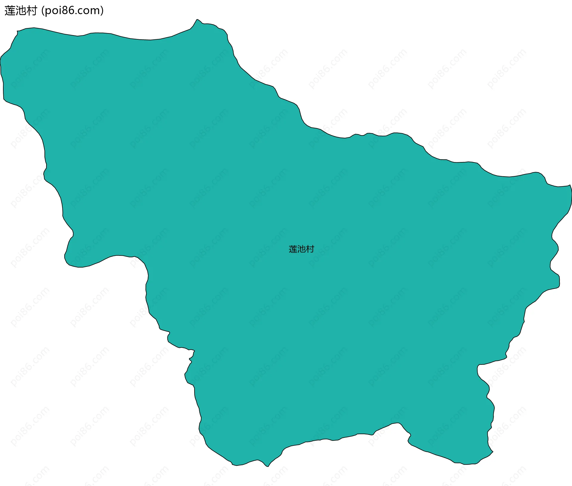 莲池村边界地图