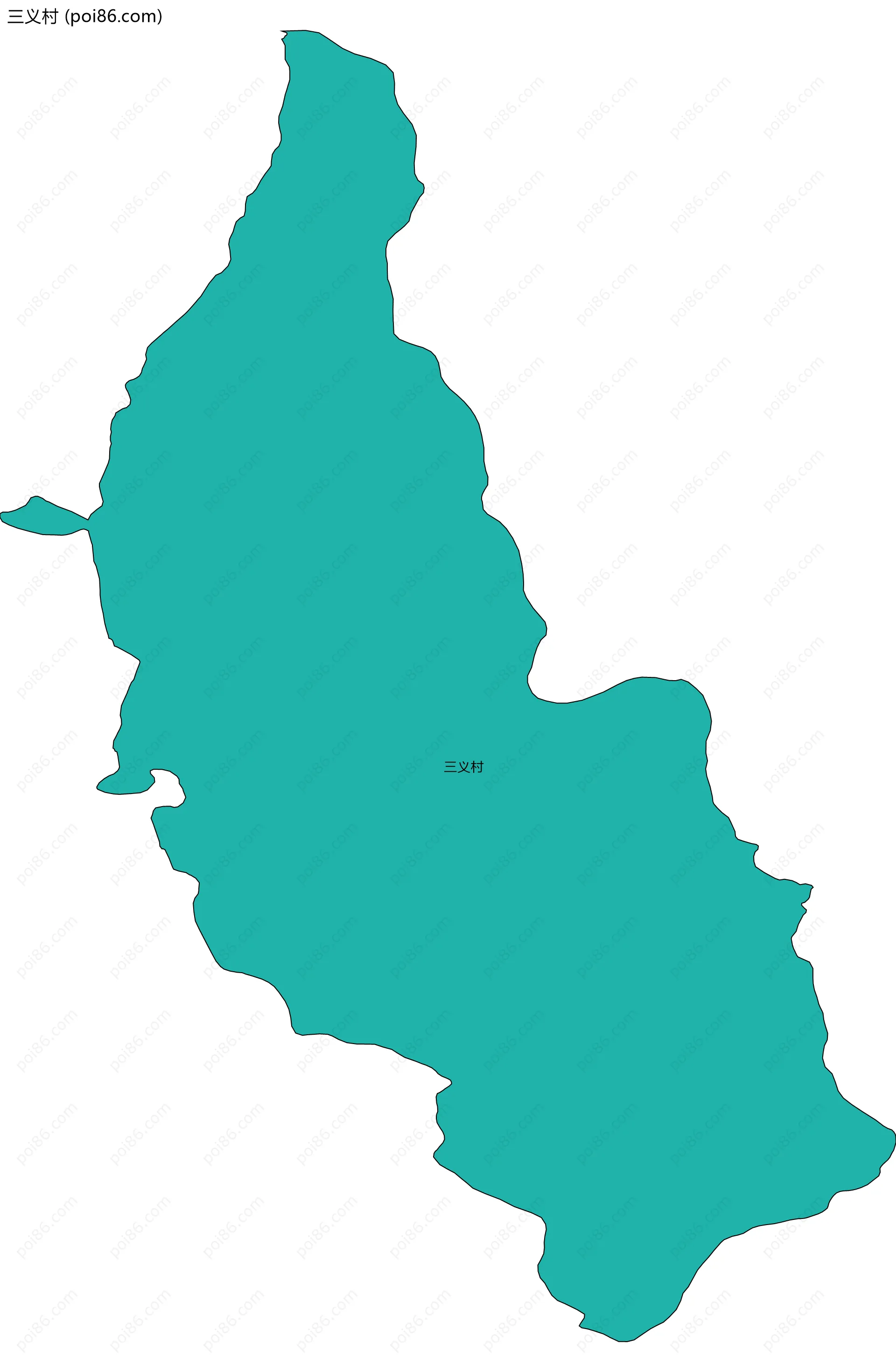 三义村边界地图