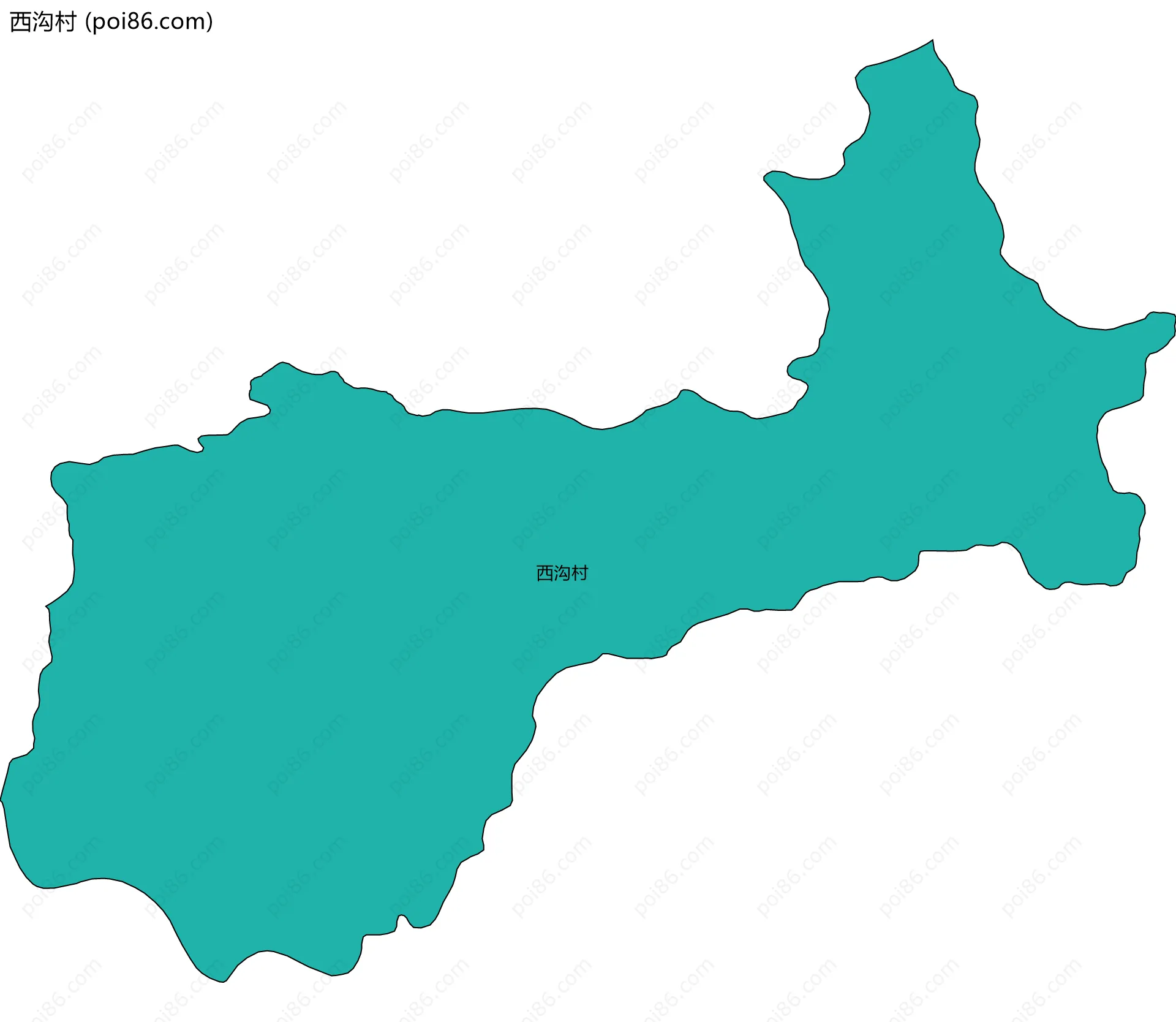 西沟村边界地图