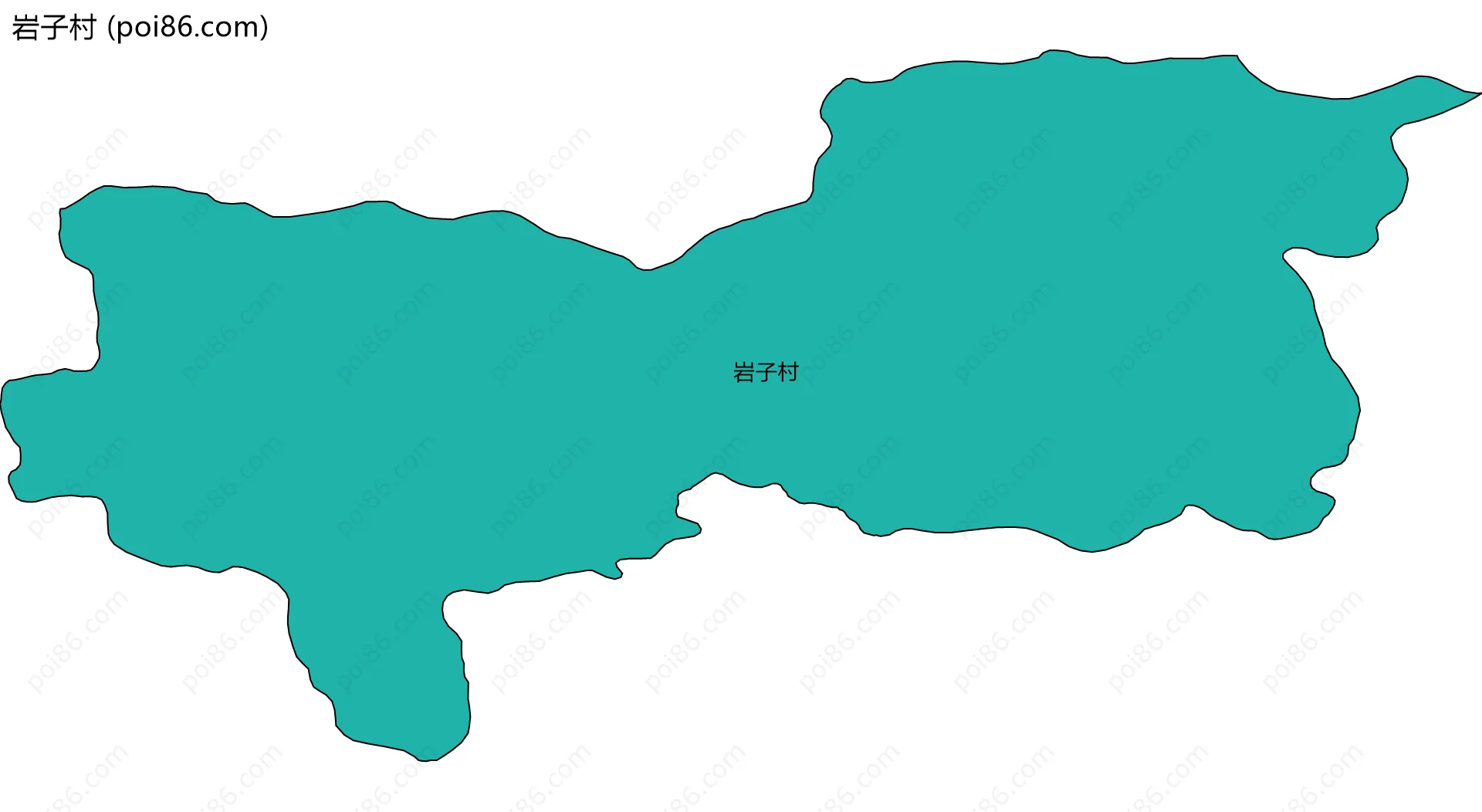 岩子村边界地图