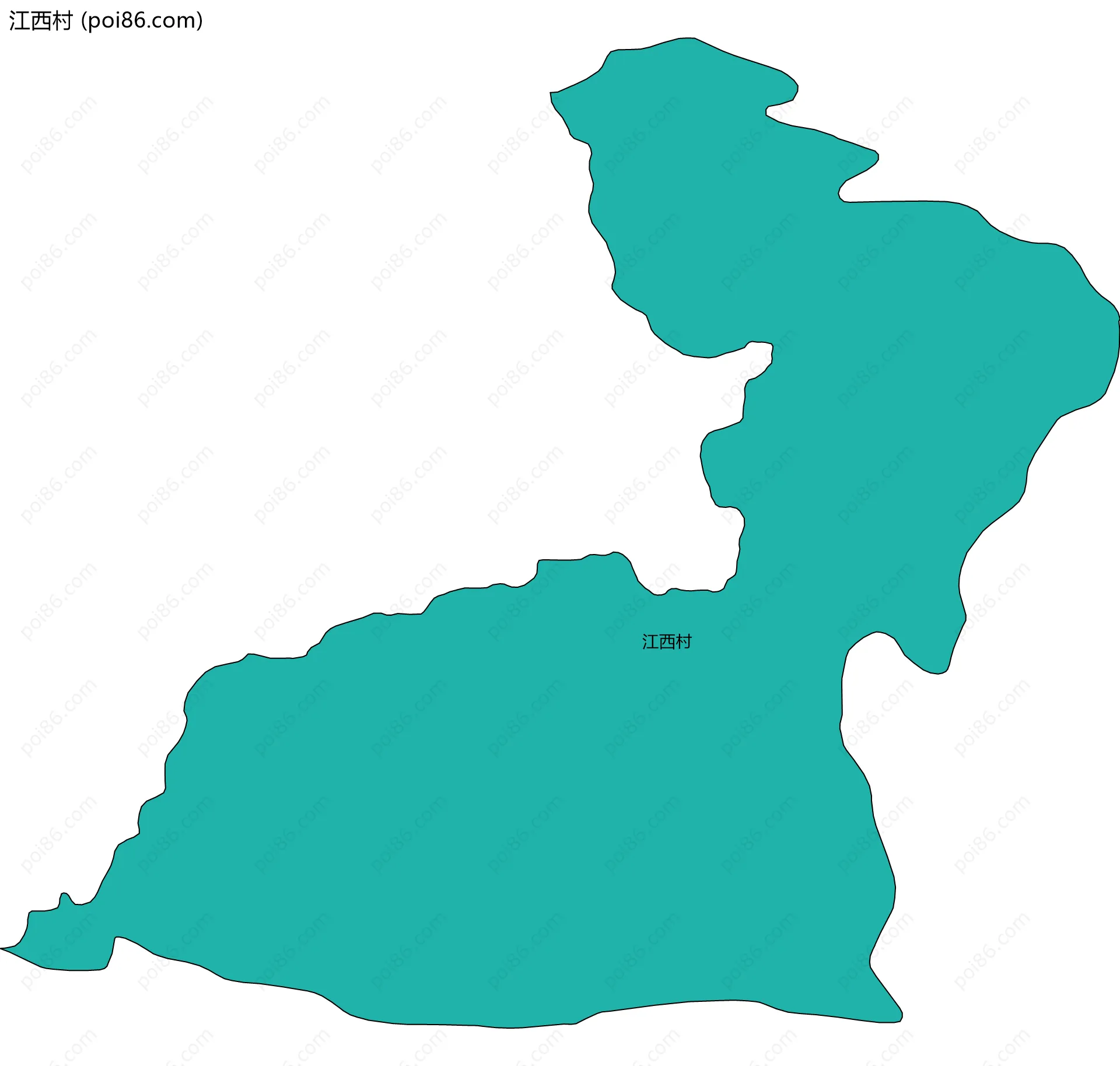 江西村边界地图