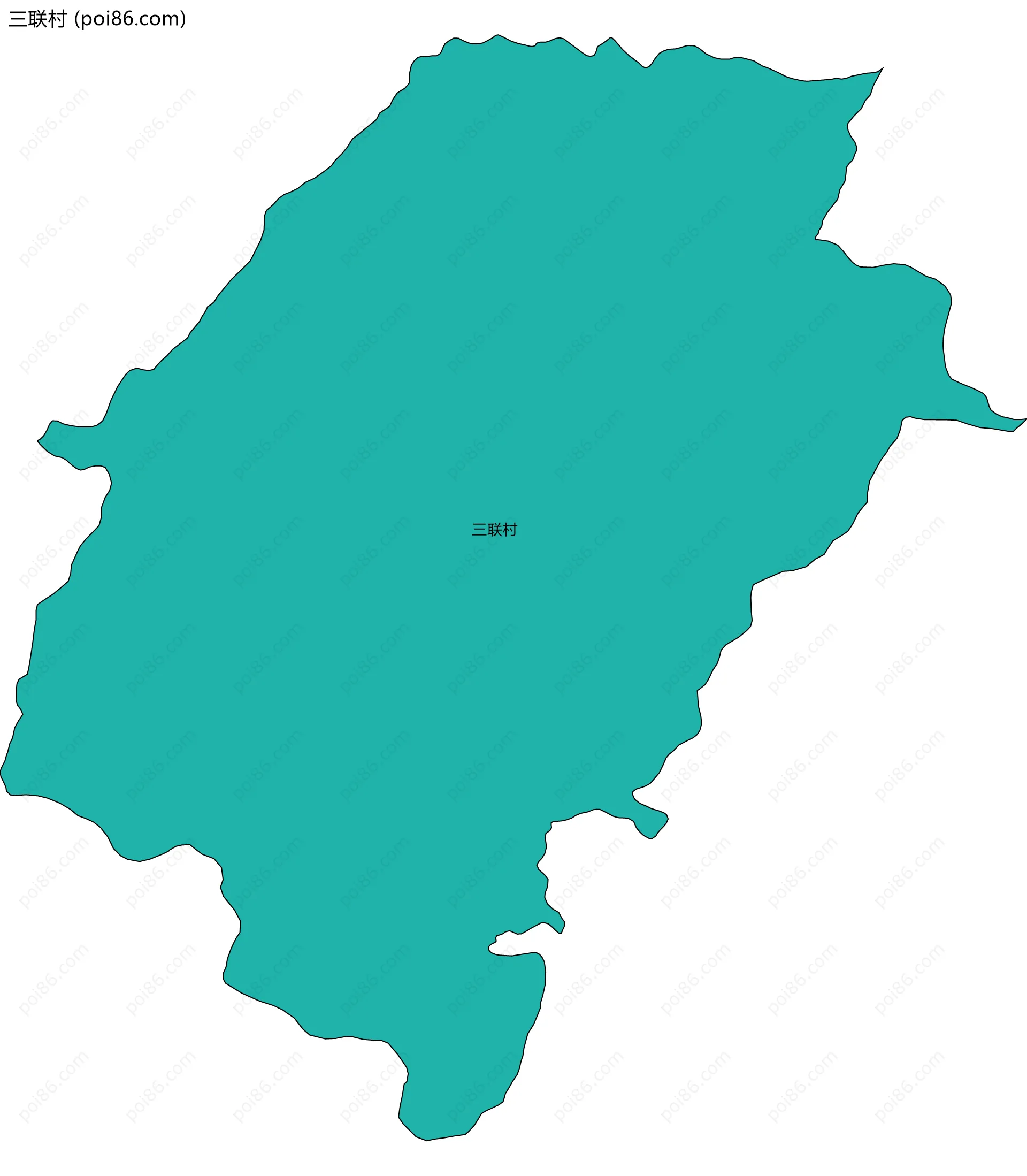 三联村边界地图