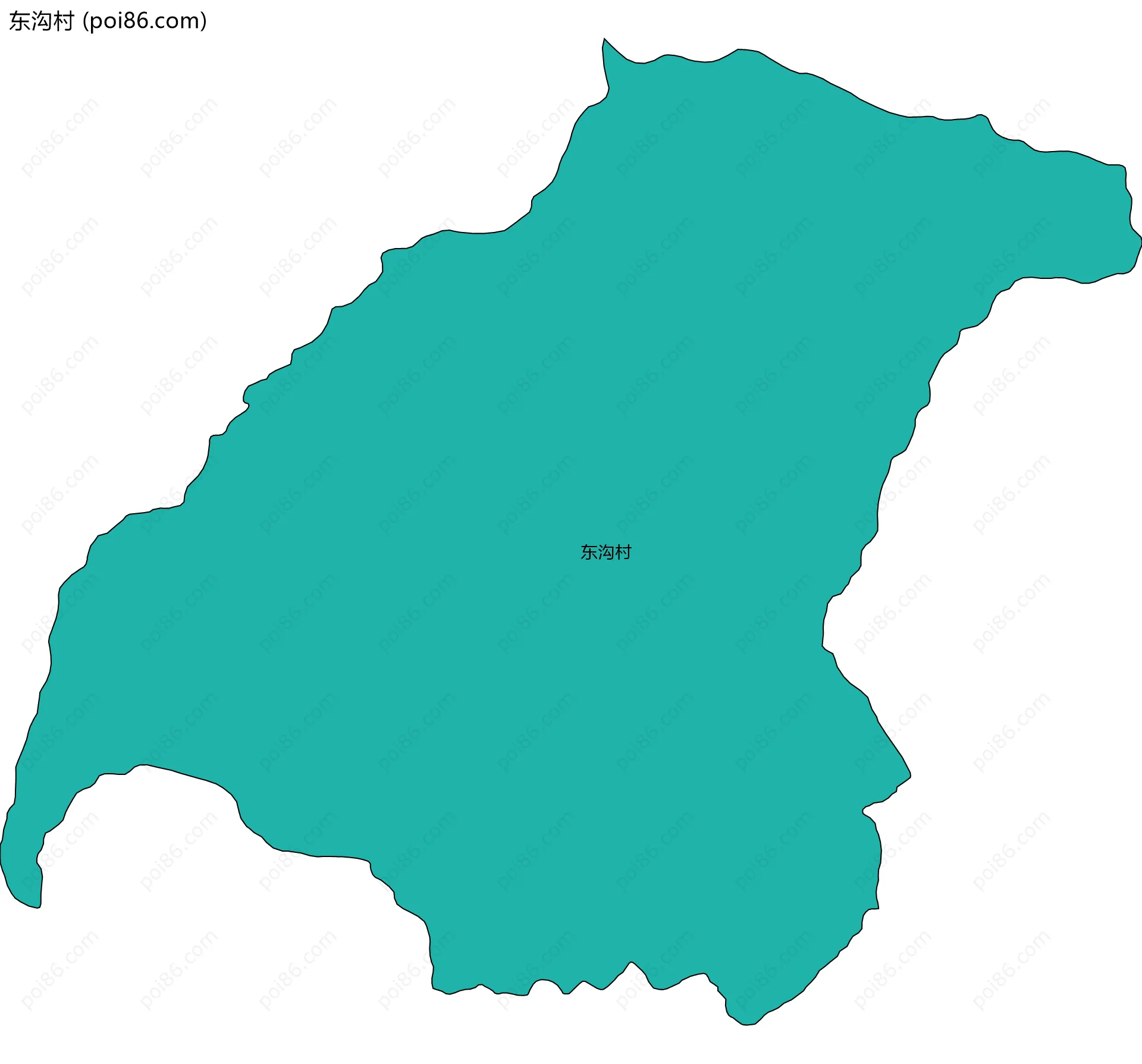 东沟村边界地图