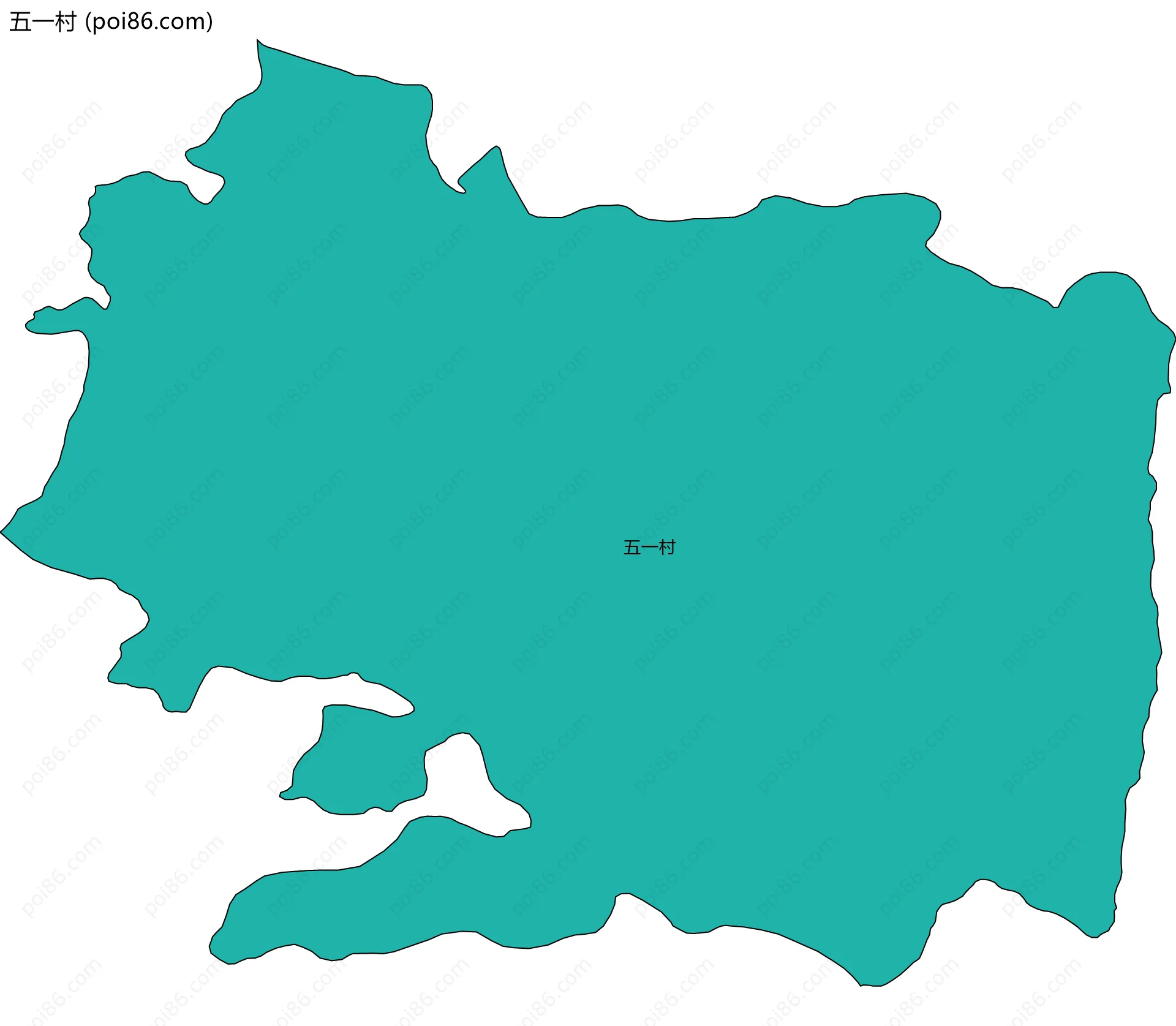 五一村边界地图