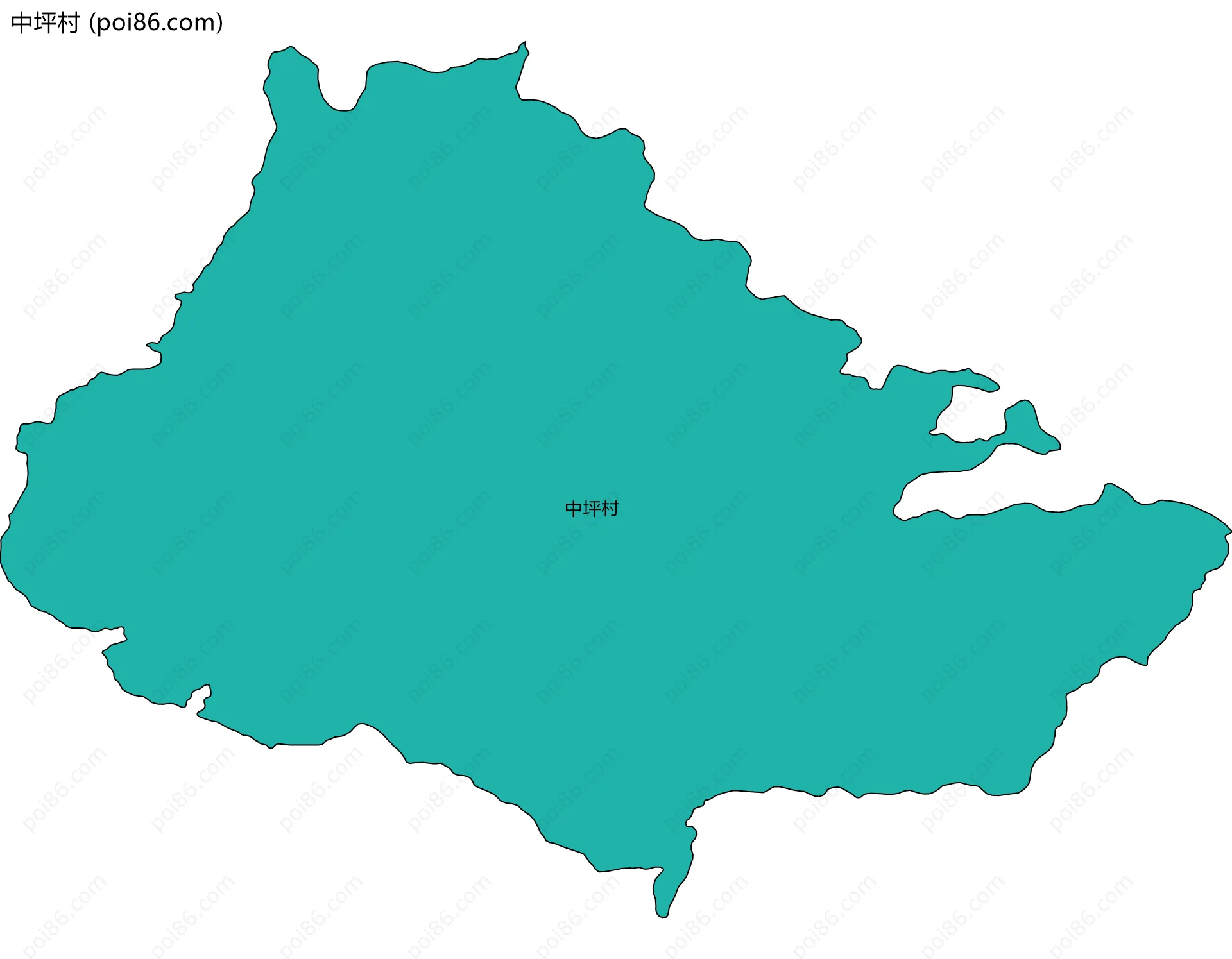 中坪村边界地图