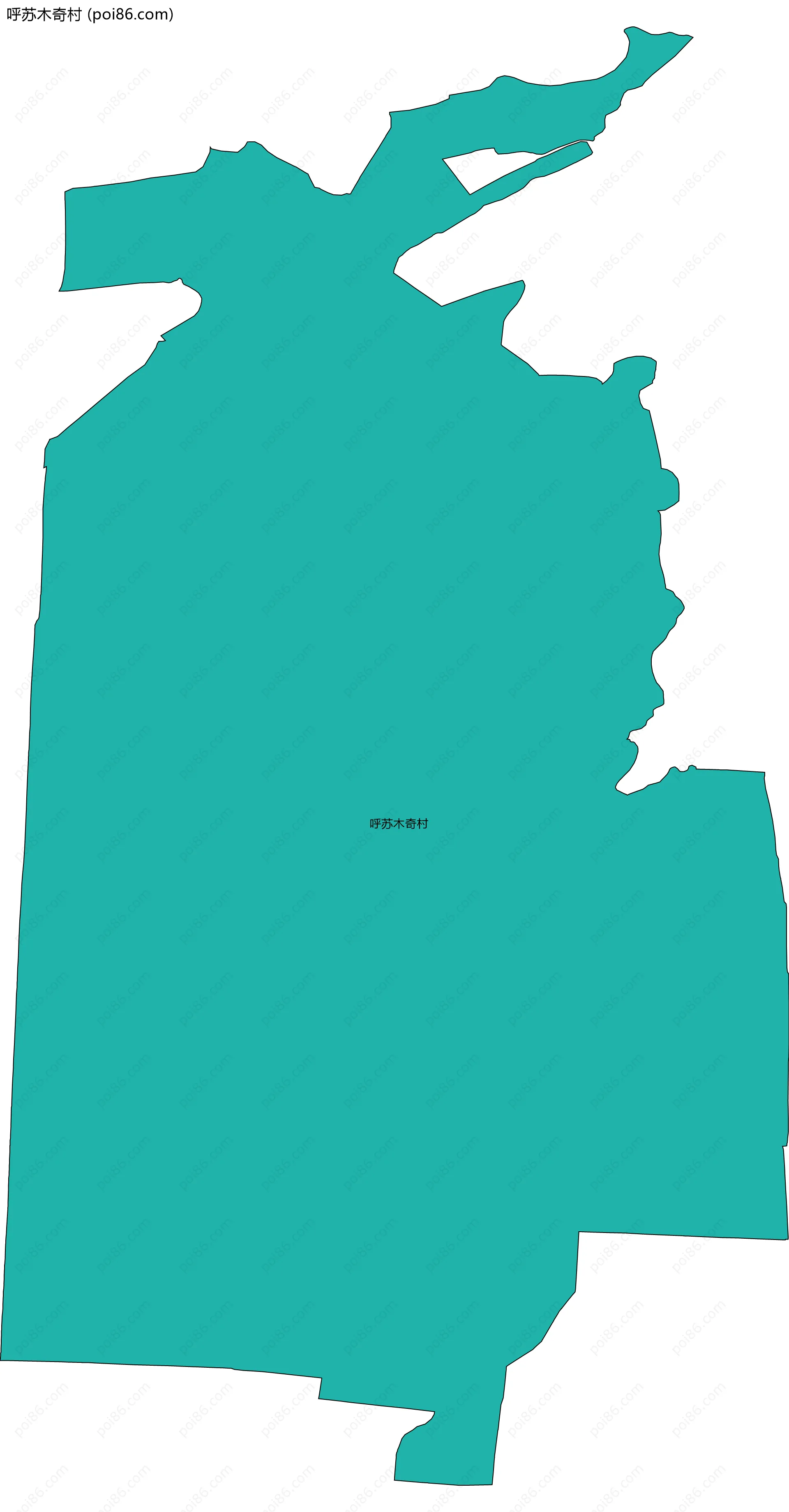 呼苏木奇村边界地图