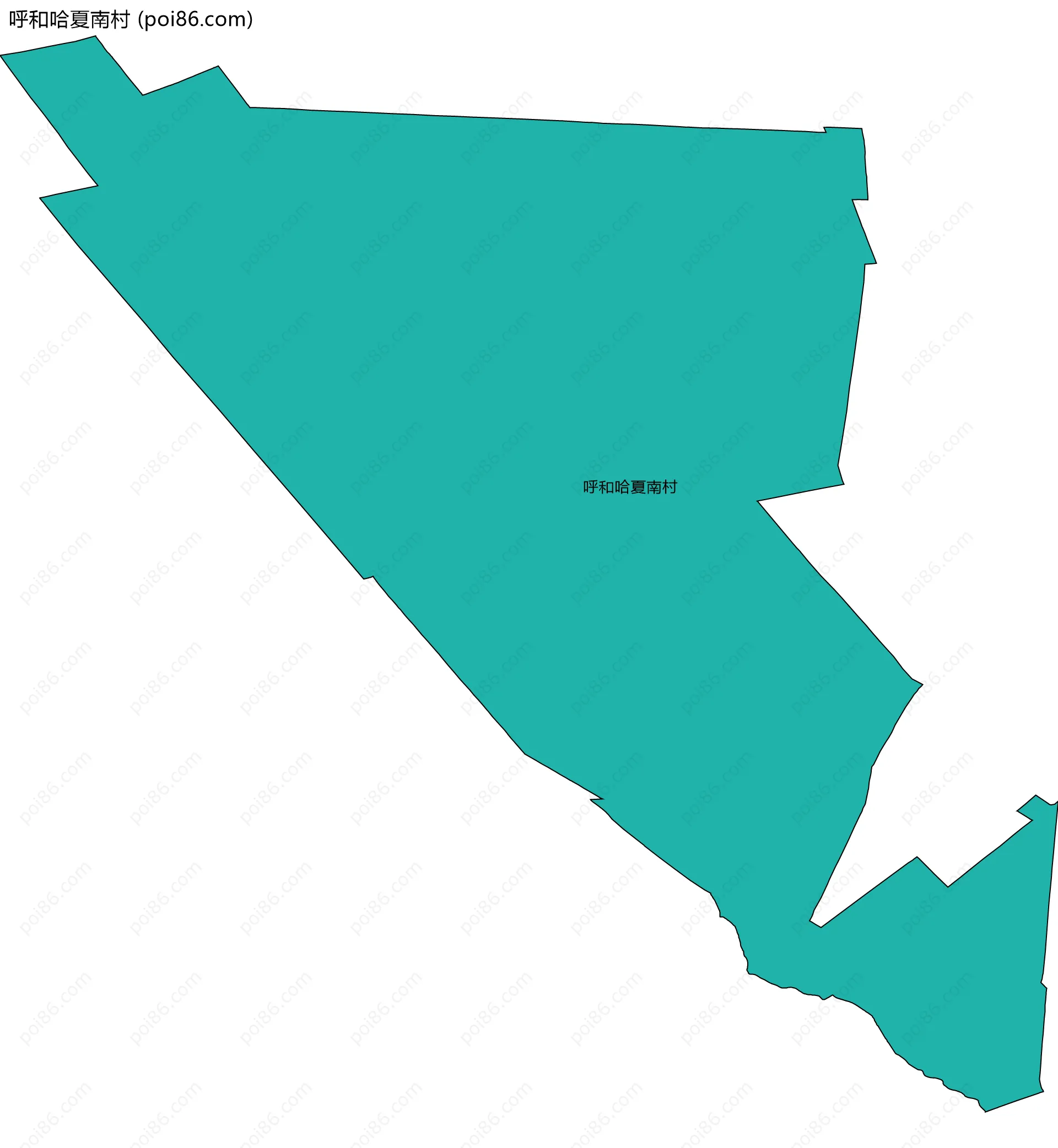 呼和哈夏南村边界地图