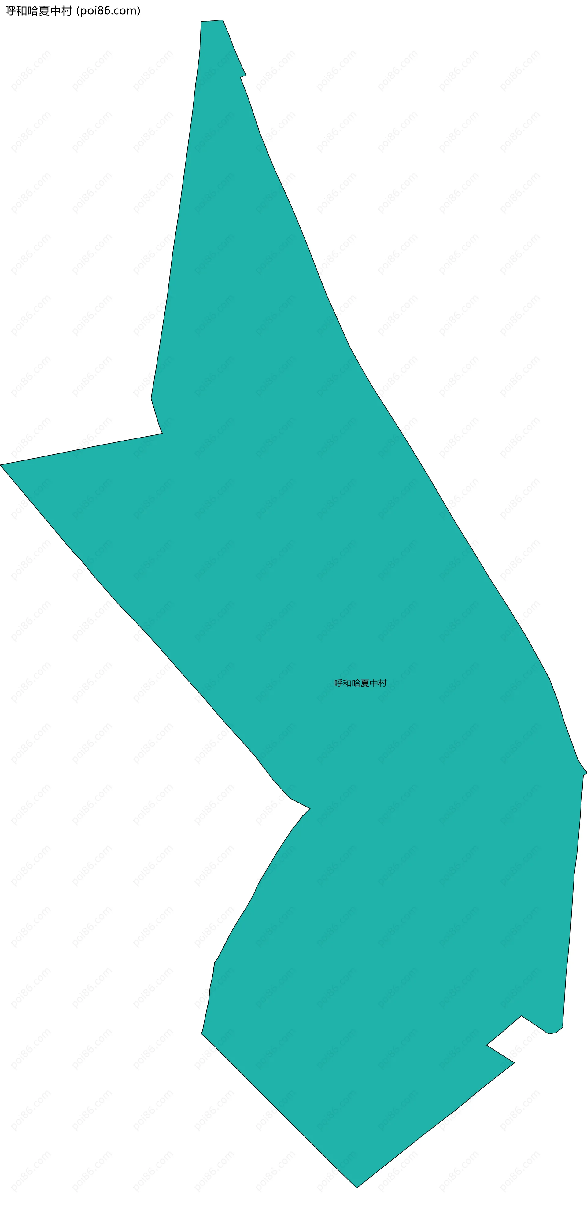 呼和哈夏中村边界地图