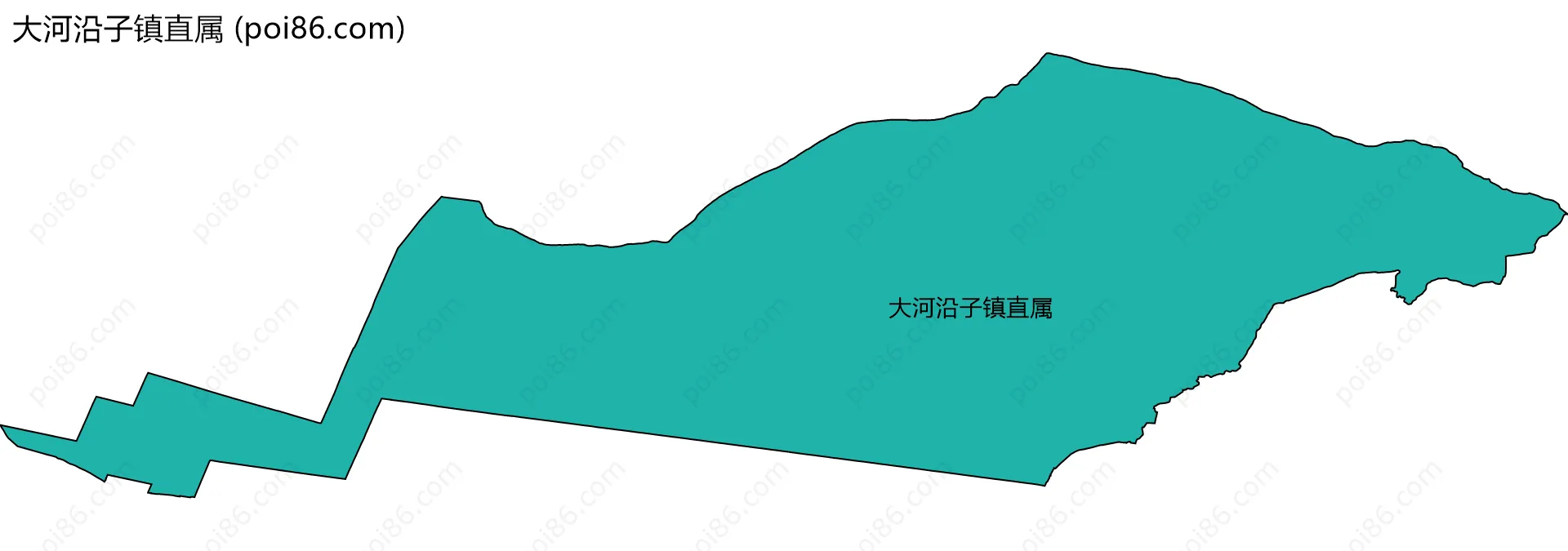 大河沿子镇直属边界地图