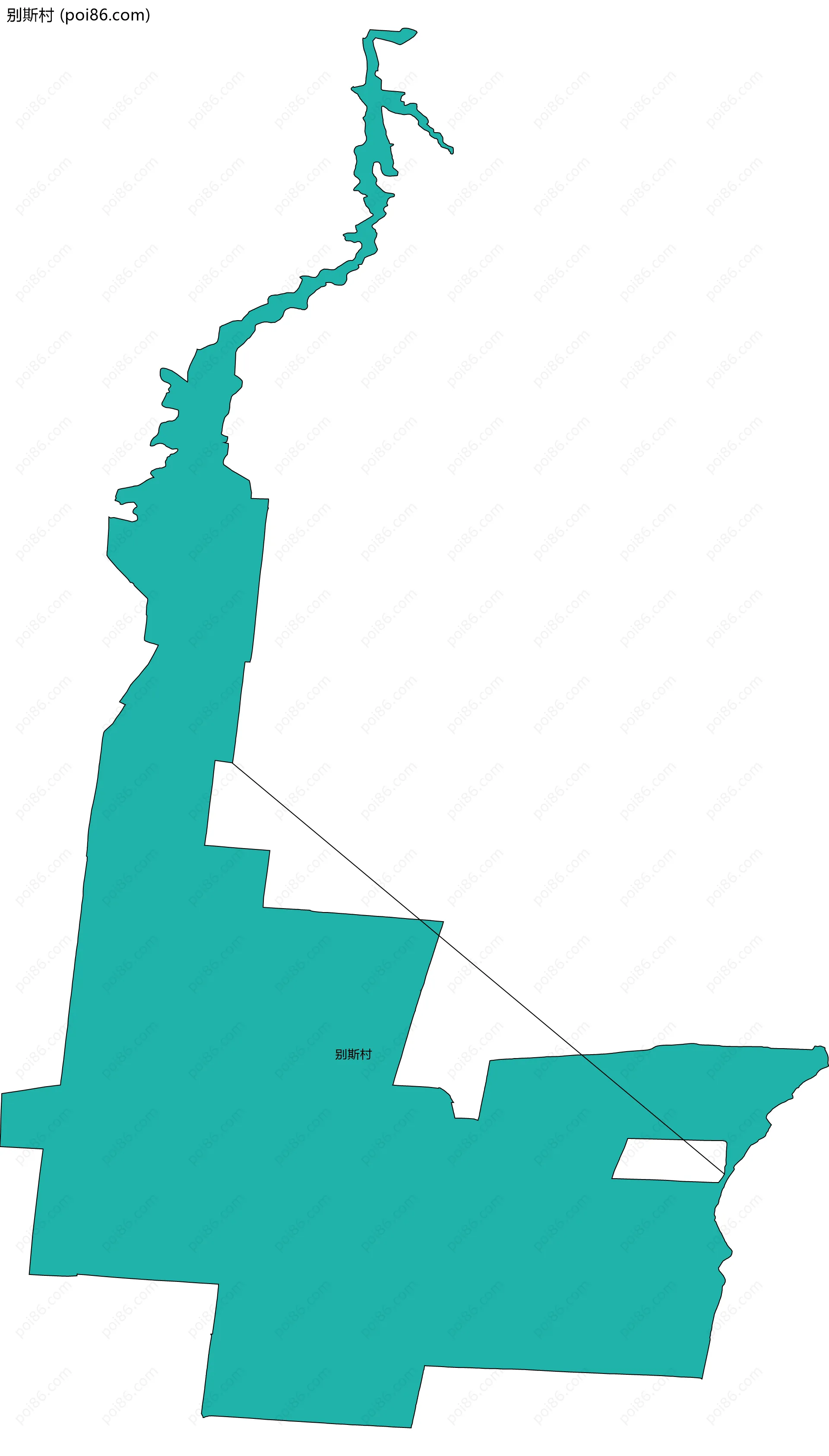 别斯村边界地图