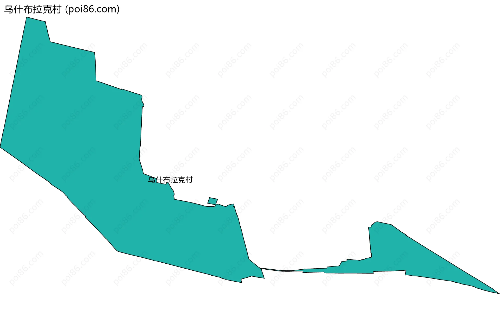 乌什布拉克村边界地图