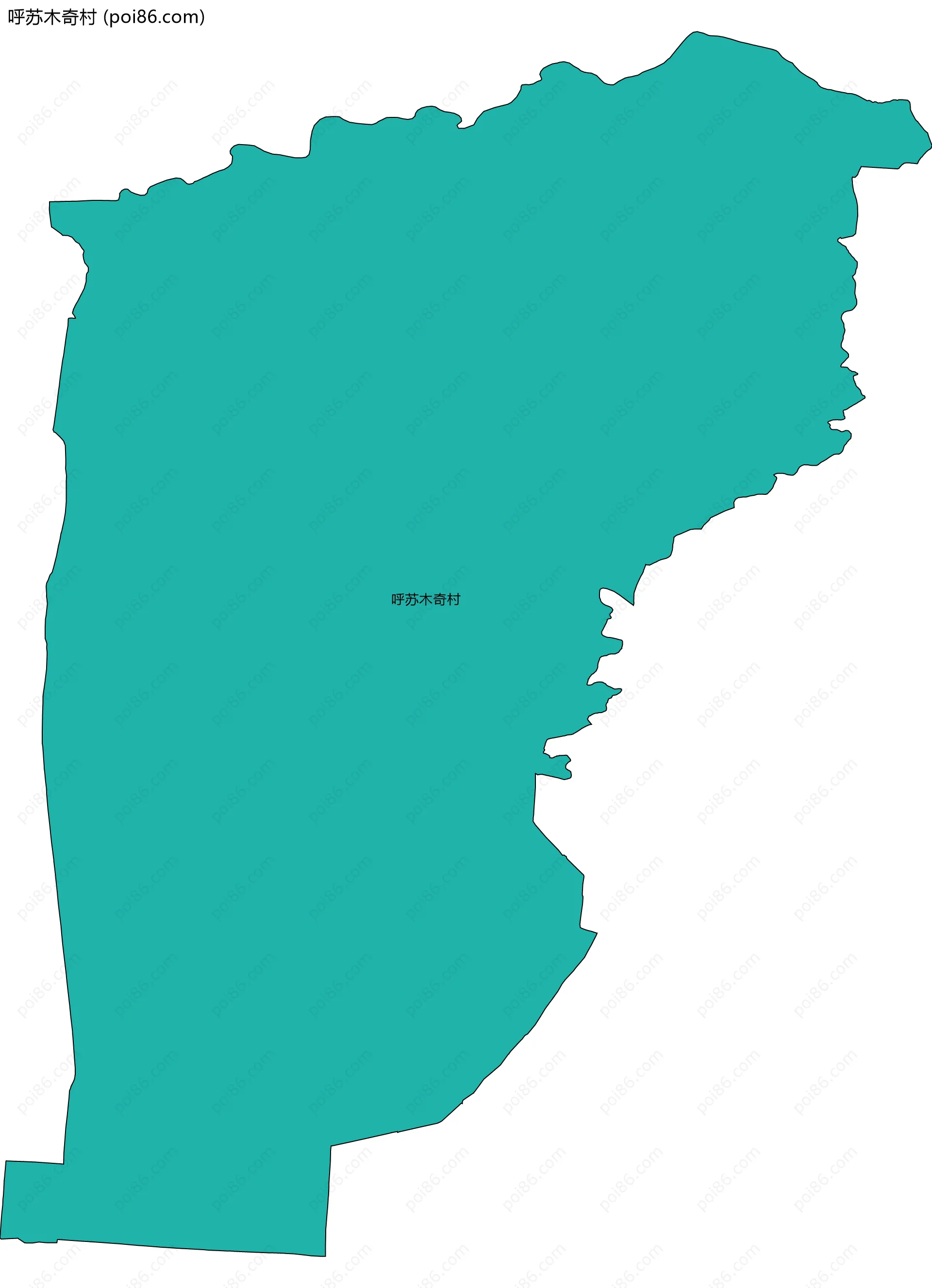 呼苏木奇村边界地图