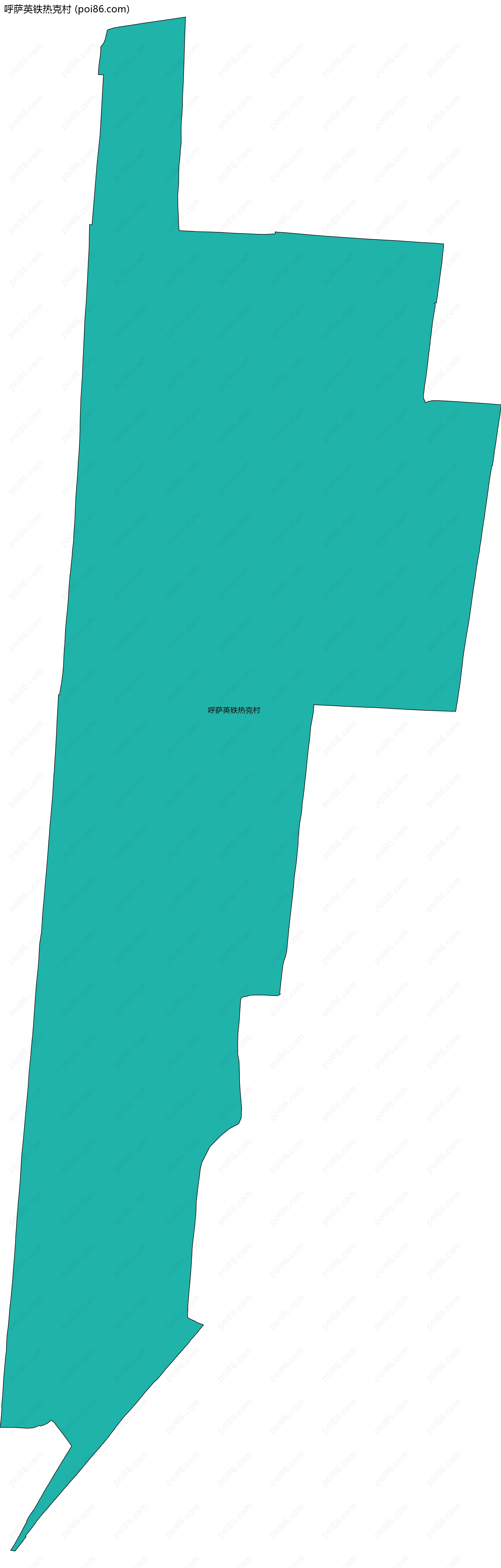 呼萨英铁热克村边界地图