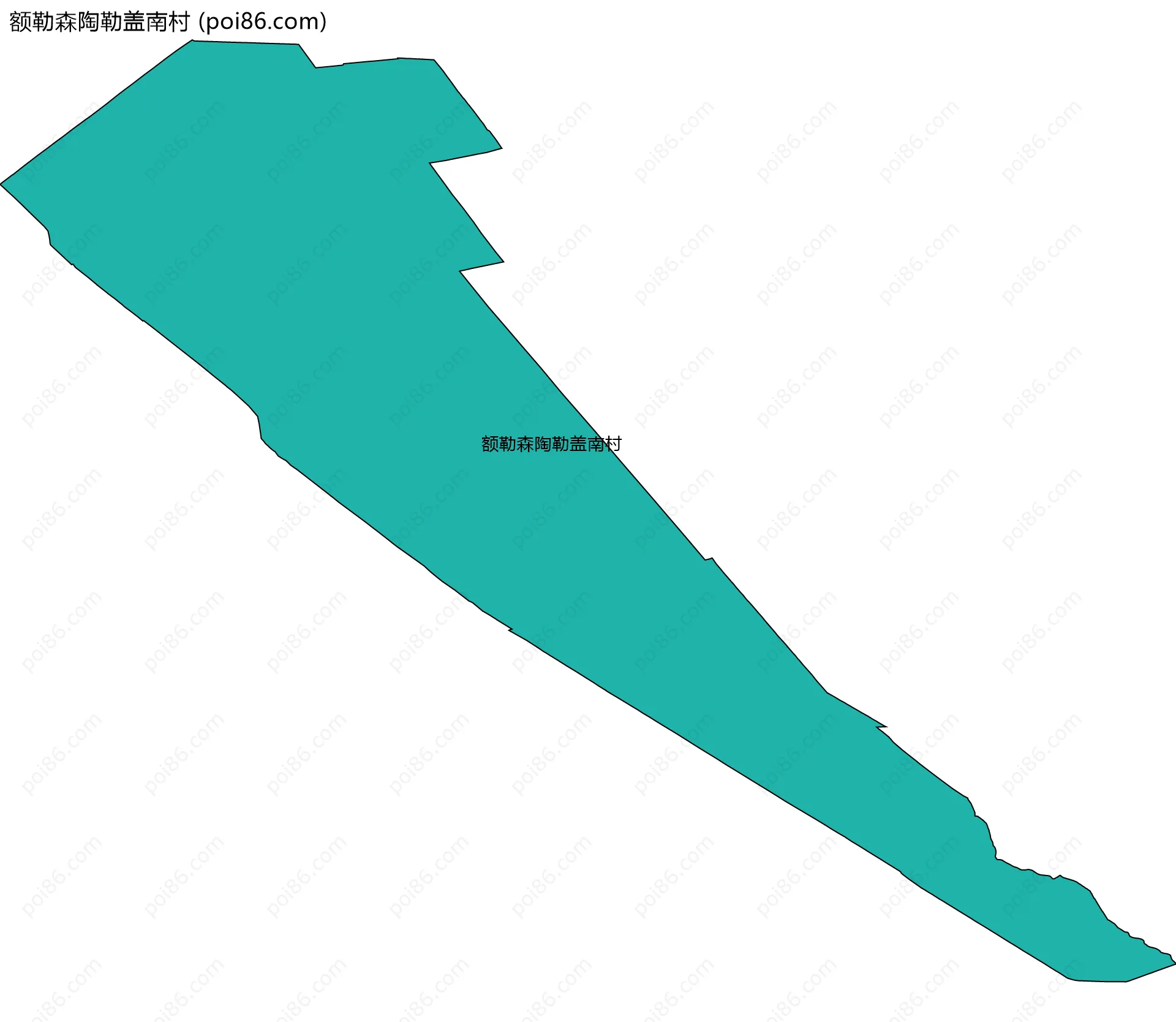 额勒森陶勒盖南村边界地图