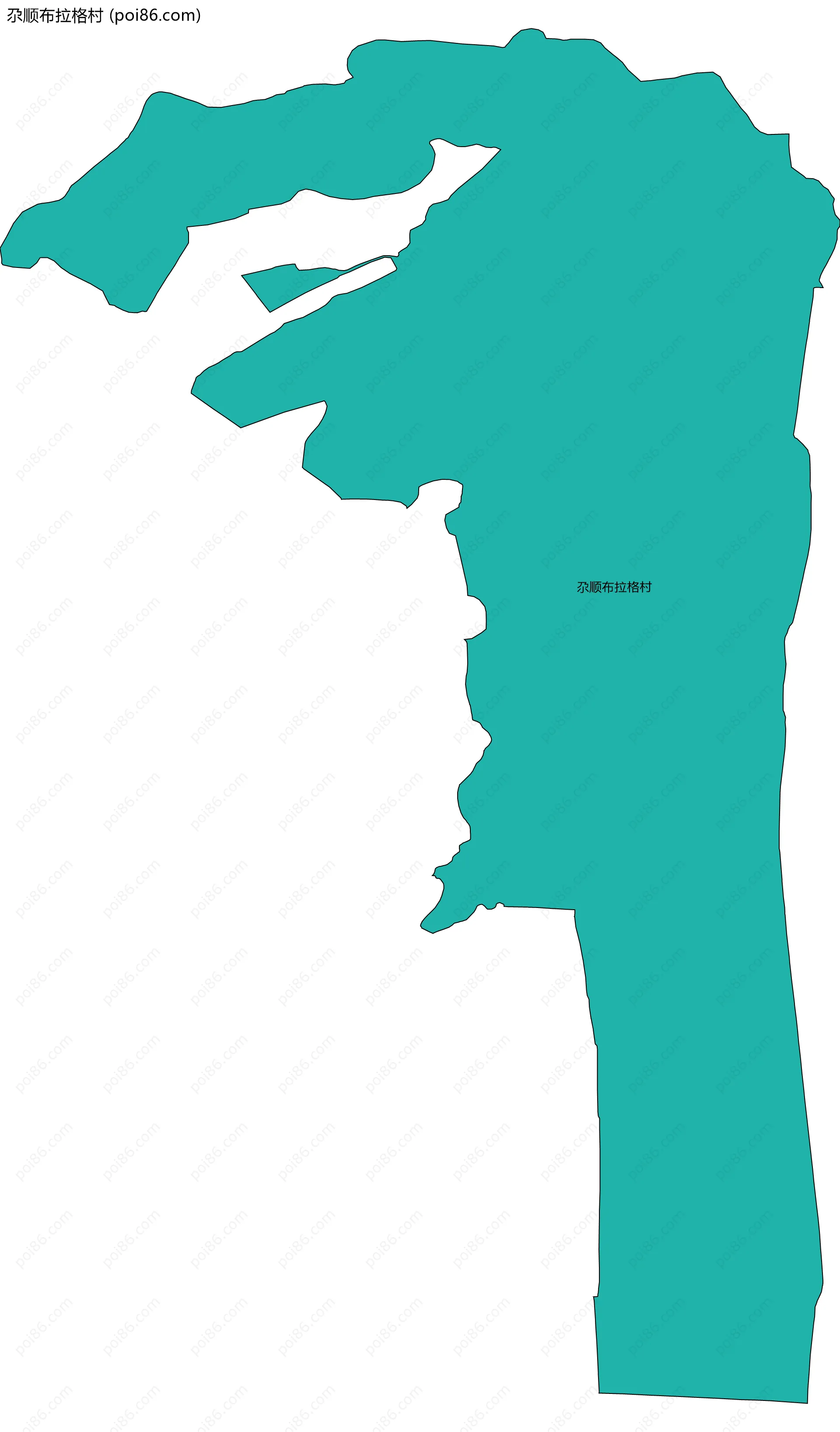尕顺布拉格村边界地图