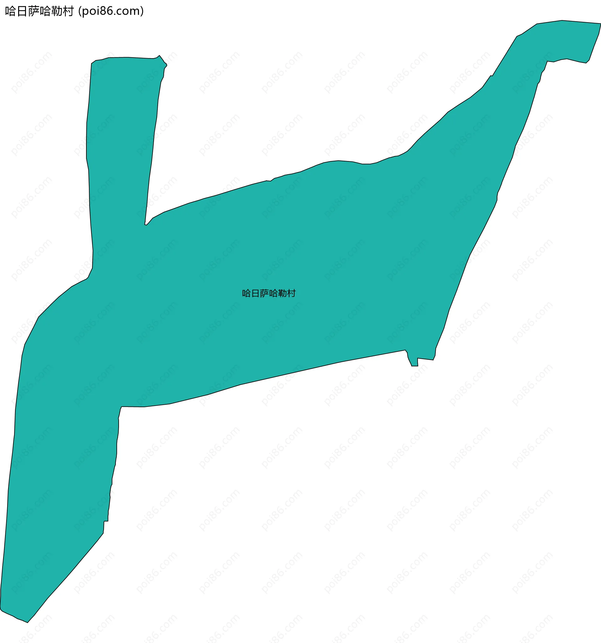 哈日萨哈勒村边界地图
