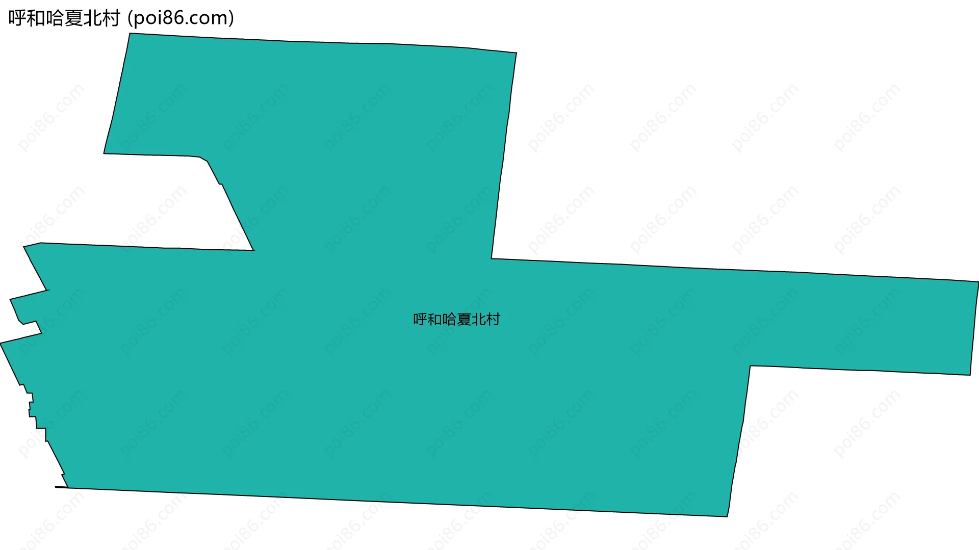 呼和哈夏北村边界地图