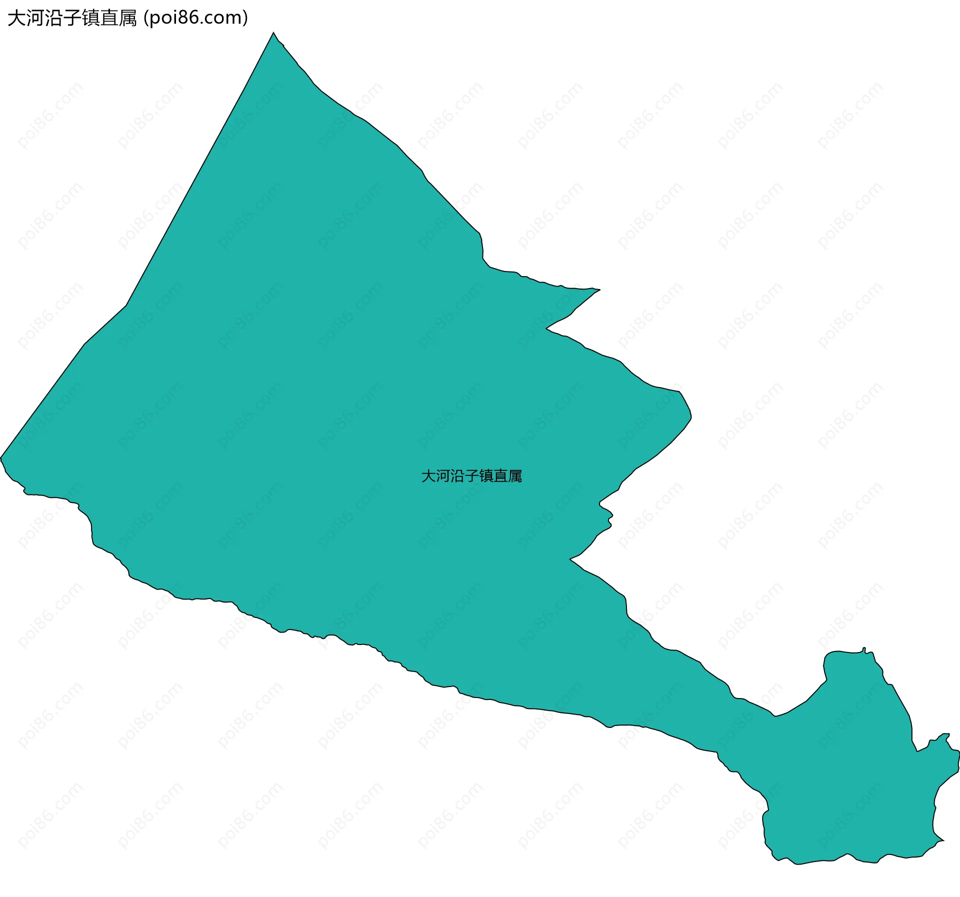 大河沿子镇直属边界地图