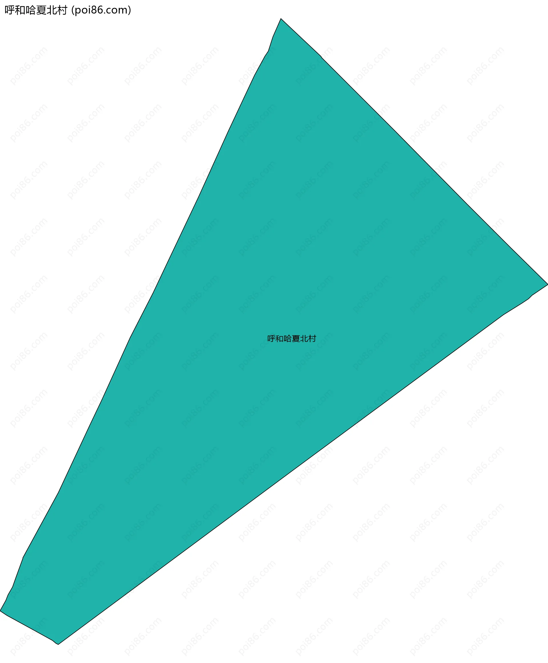 呼和哈夏北村边界地图