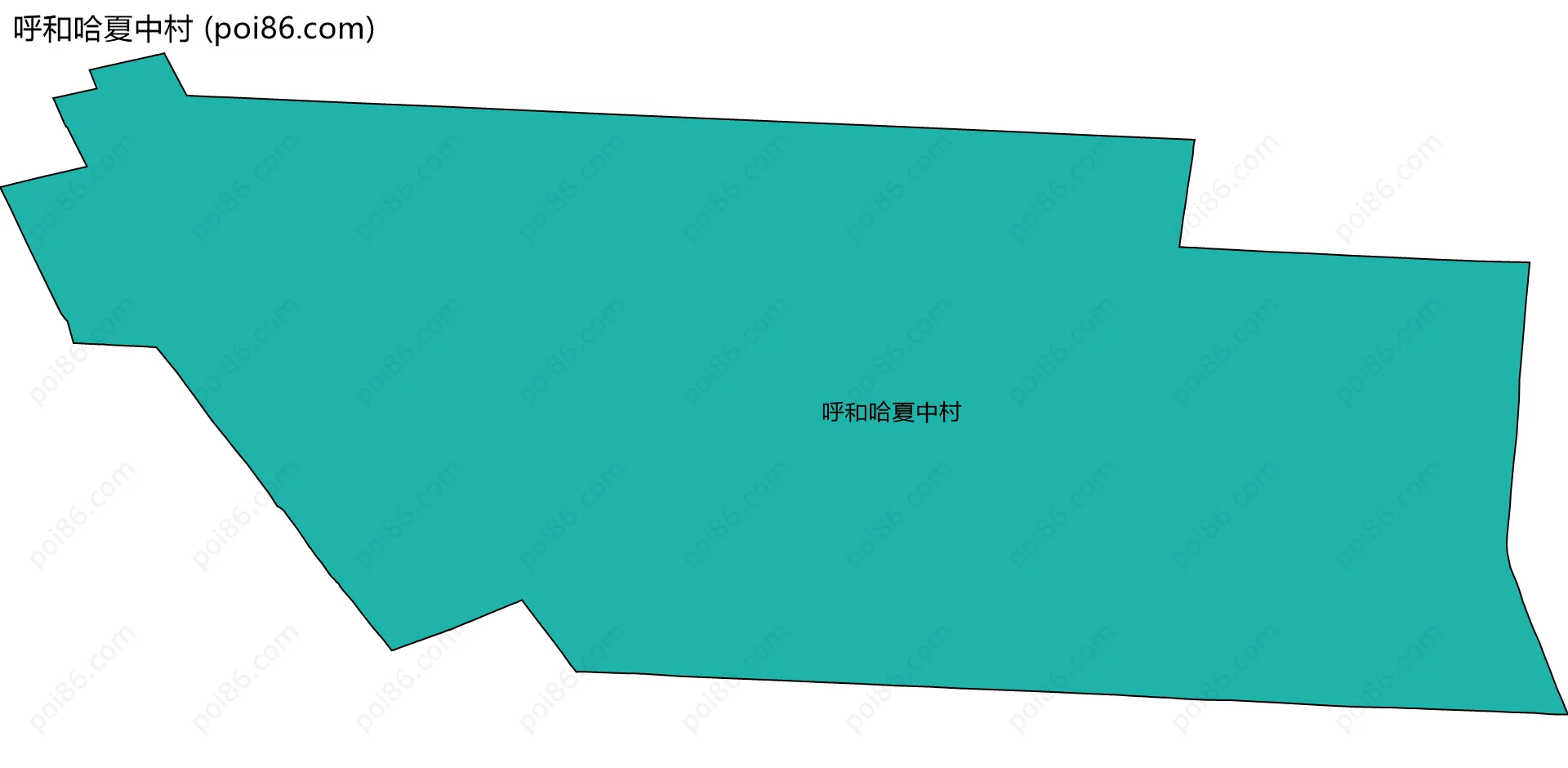 呼和哈夏中村边界地图