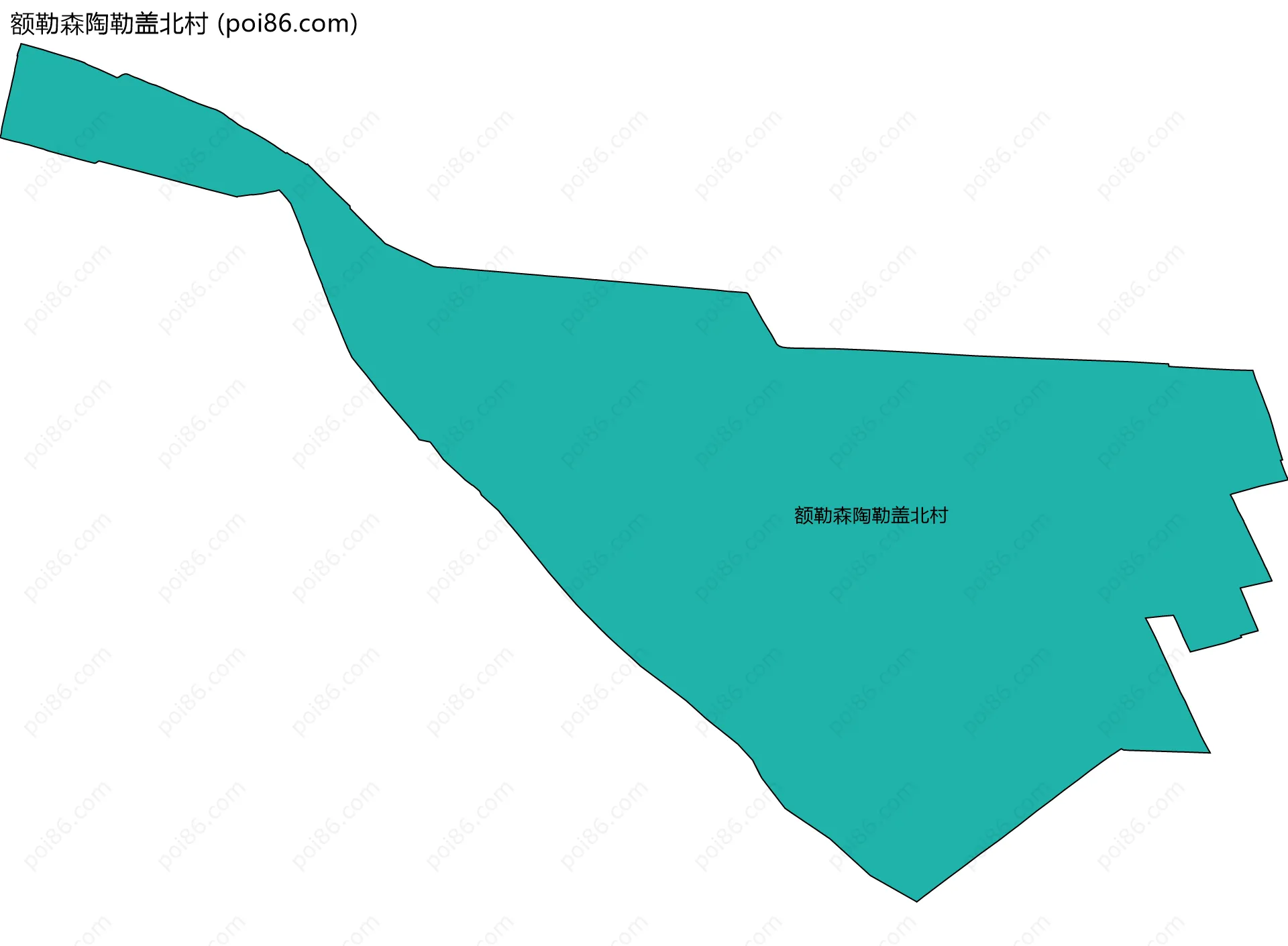 额勒森陶勒盖北村边界地图