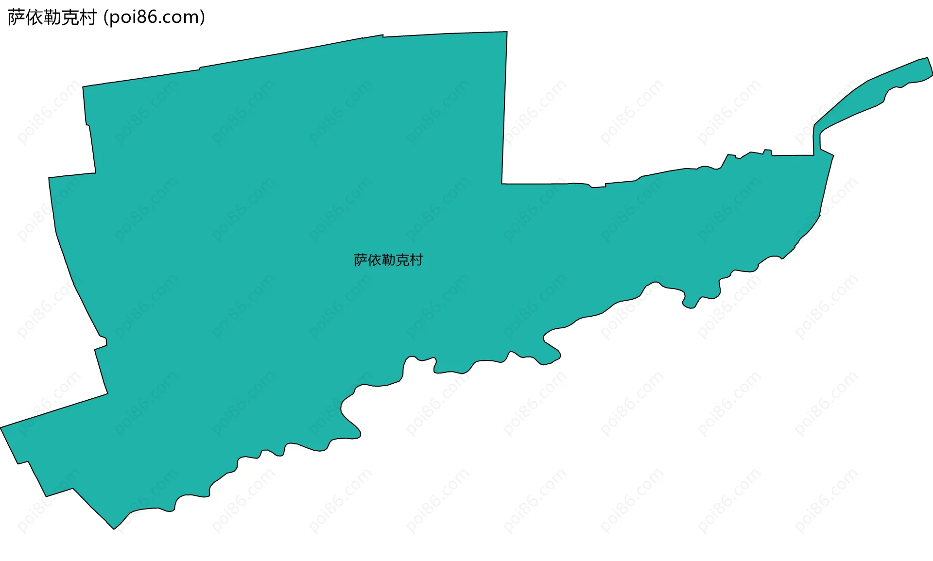 萨依勒克村边界地图