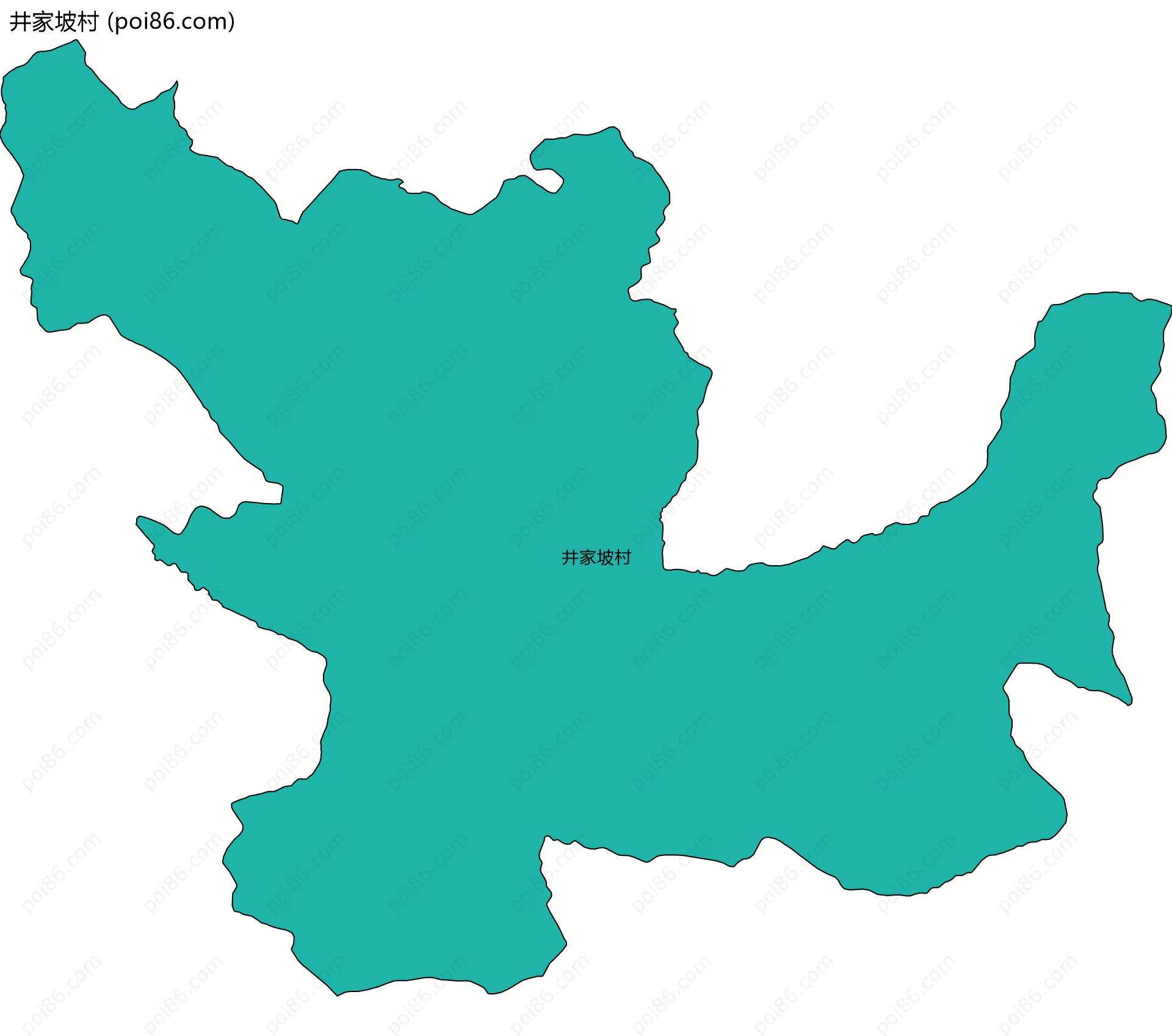 井家坡村边界地图