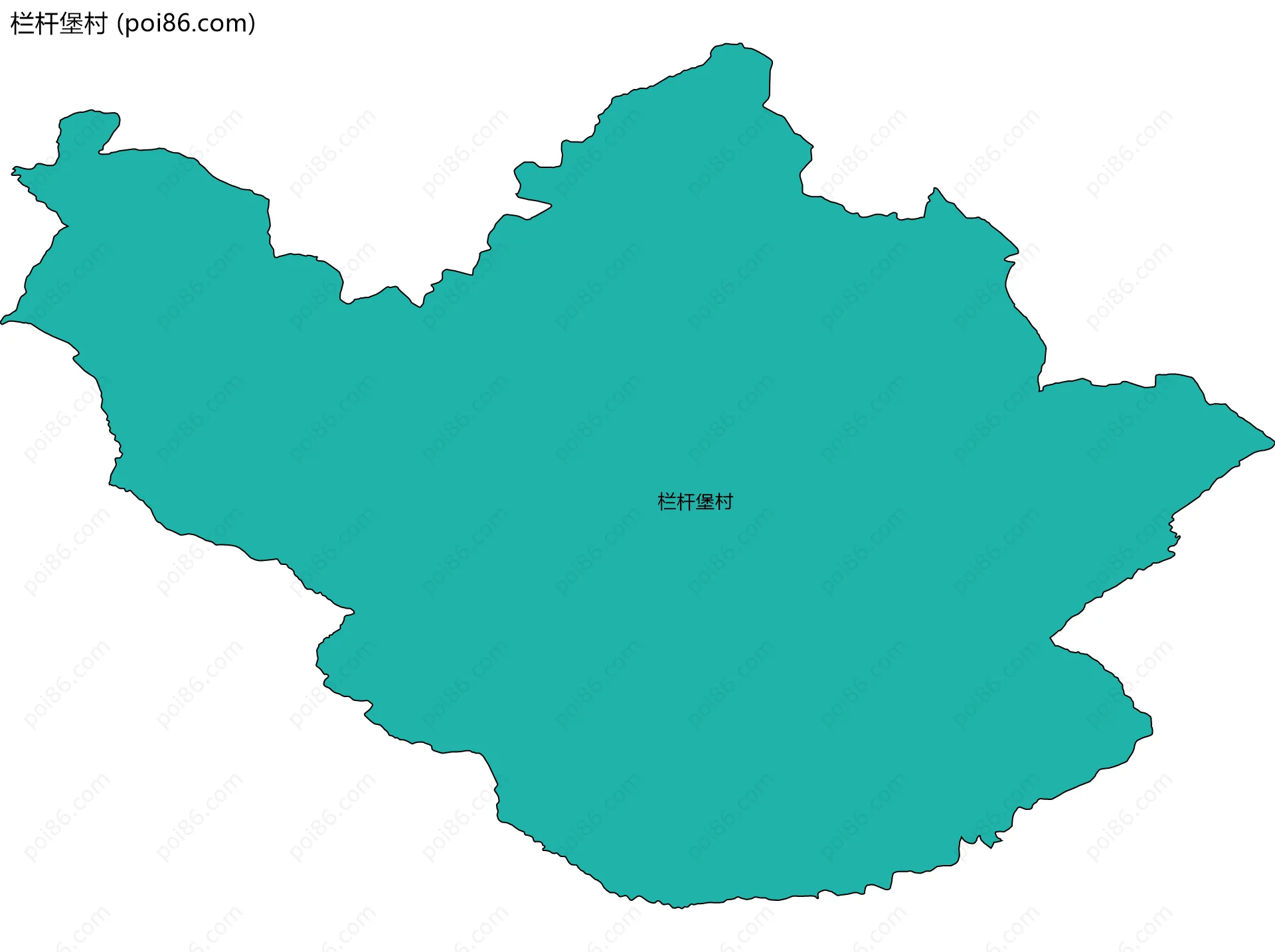 栏杆堡村边界地图