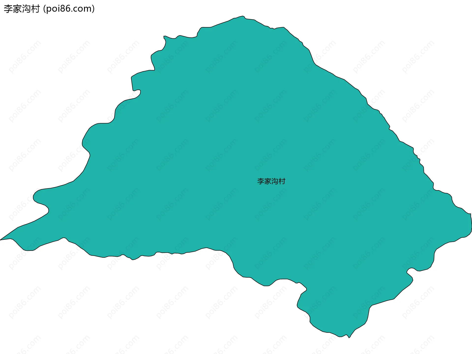 李家沟村边界地图