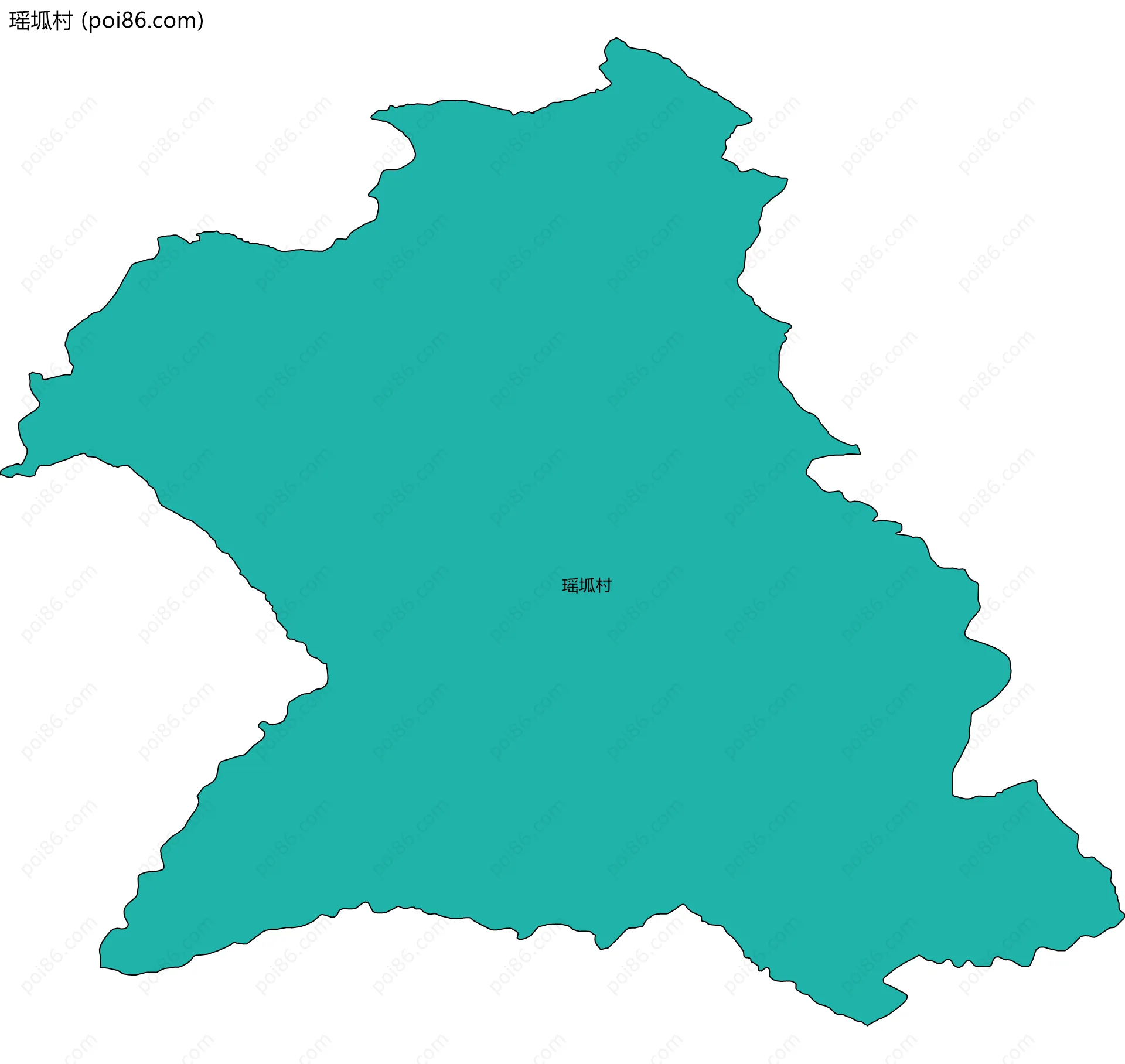 瑶坬村边界地图