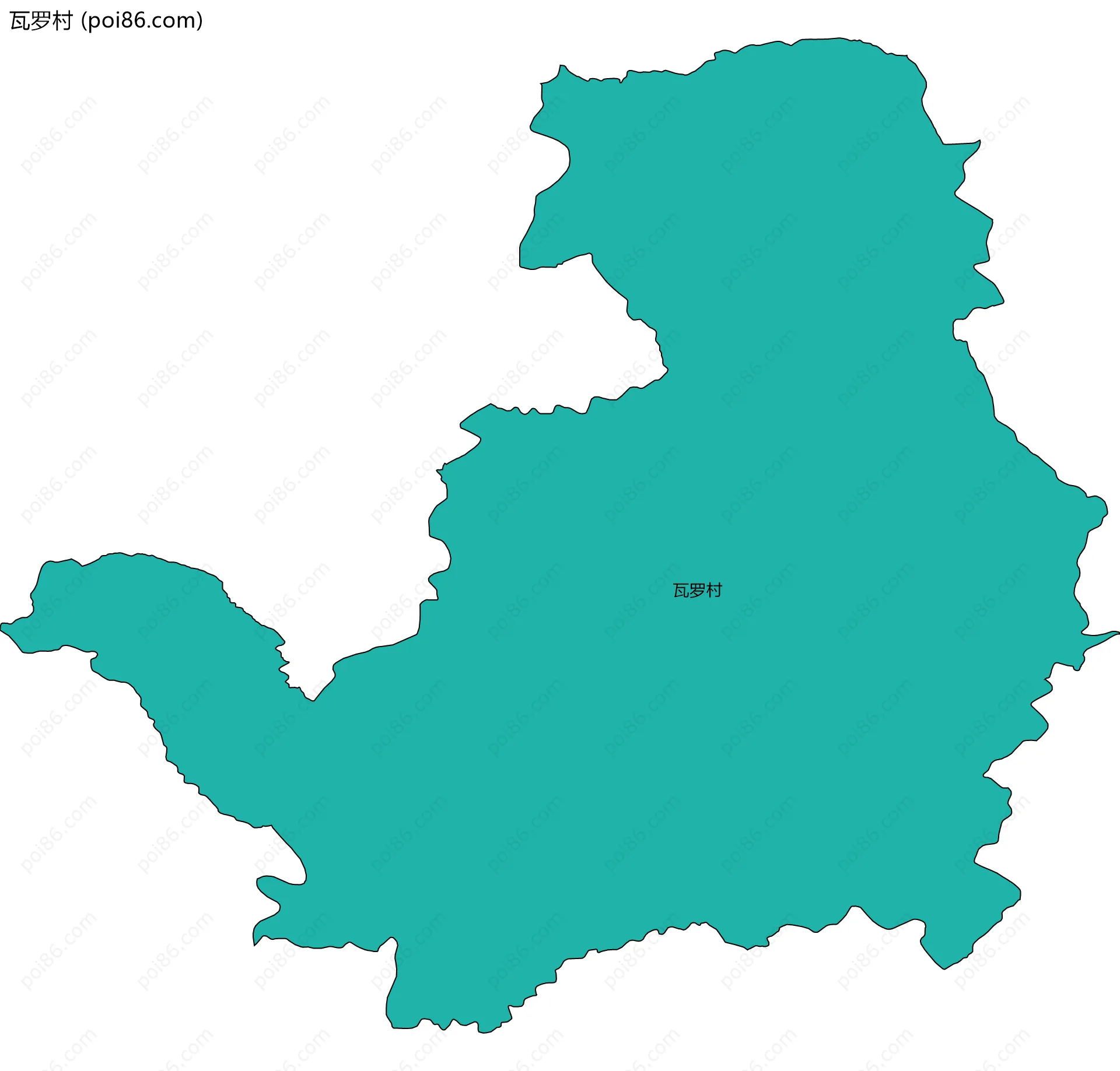 瓦罗村边界地图