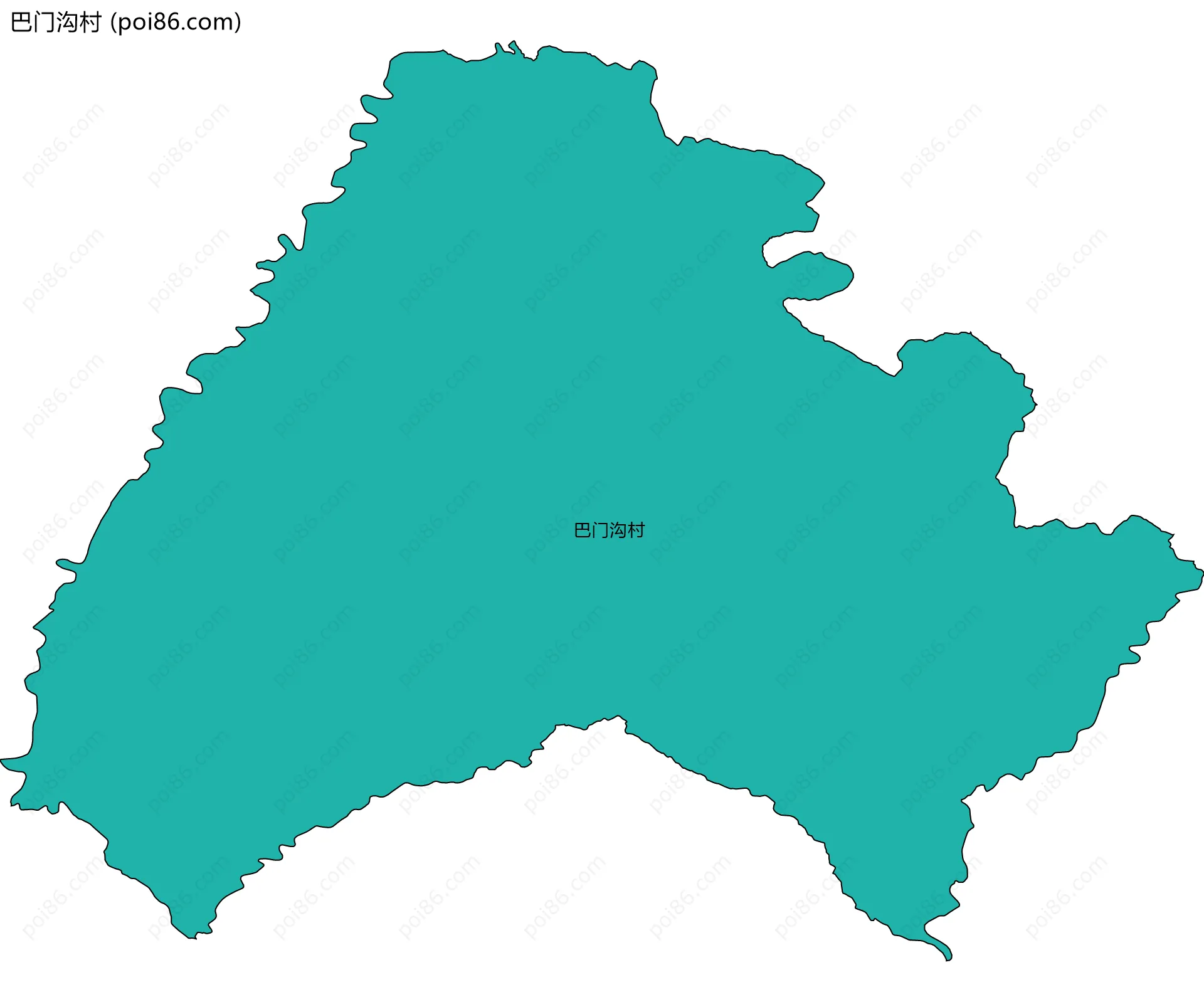 巴门沟村边界地图